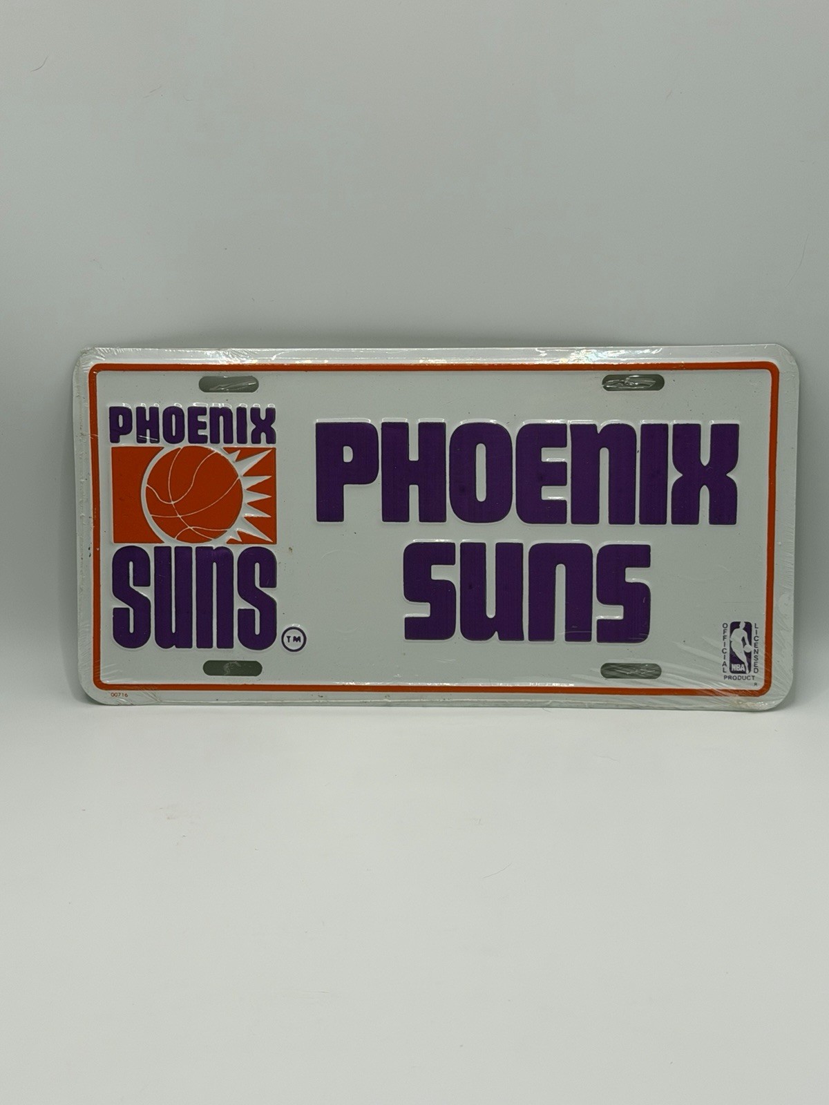 Vintage 1980\'s Phoenix Suns Basketball Team Embossed License Plate 12”x6” NEW