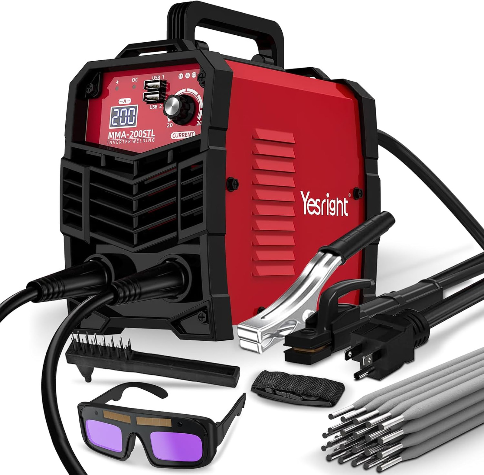 Mini Stick Welder 110V, 200A Portable Welding Machine | with 20PCS Rods 
