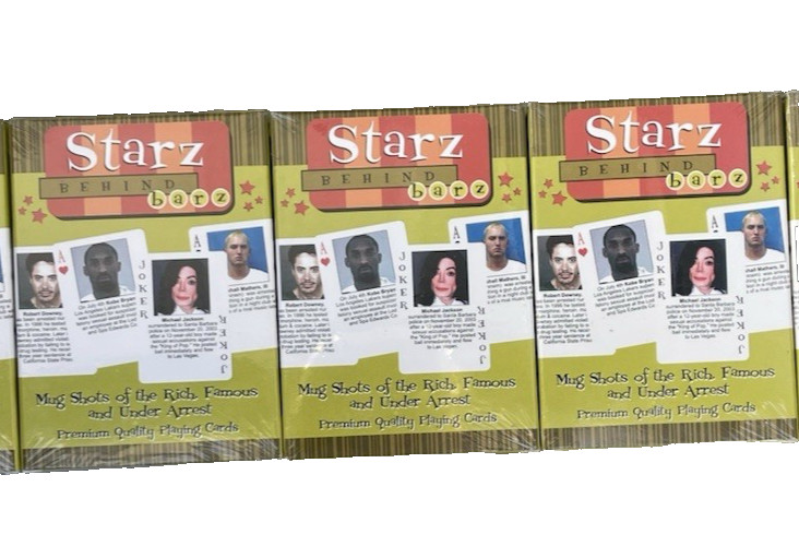 3X Starz Behind Bars Mug Shots of the Rich Famous and Under Arrest Playing Cards 3X Starz Behind Bars Mug Shots of the Rich Famous and Under Arrest Playing Cards