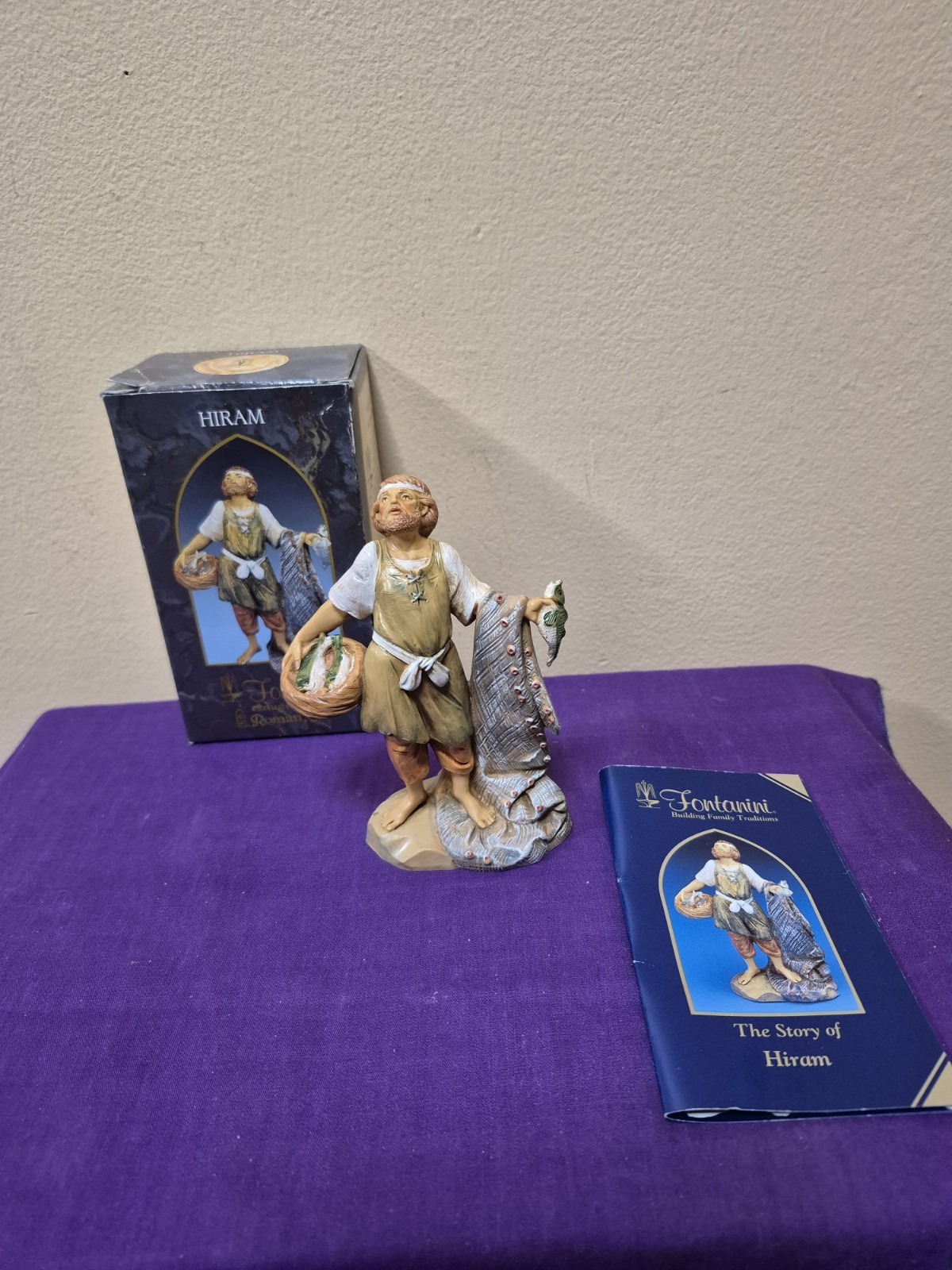 Vtg. Fontanini - Hiram Fisherman - 5 in Heirloom Figure 52546