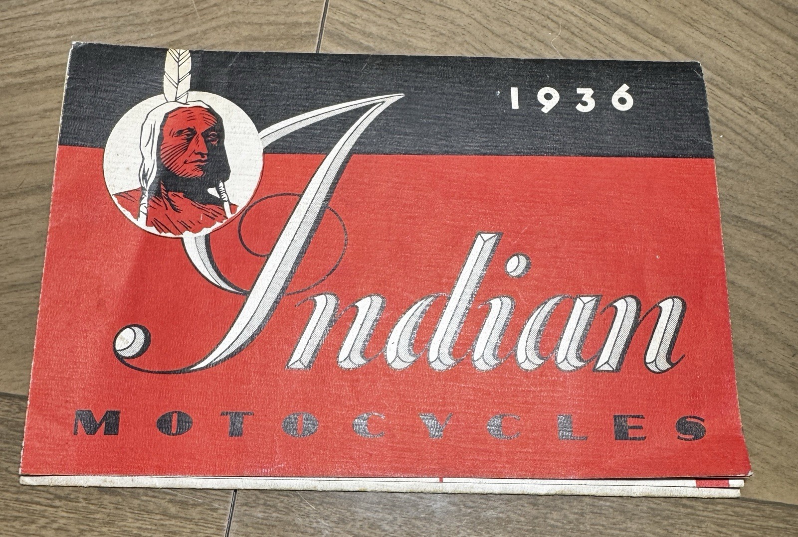 Vintage 1936 Indian Motorcycles 35th Anniversary Self-Mailer Brochure M-430