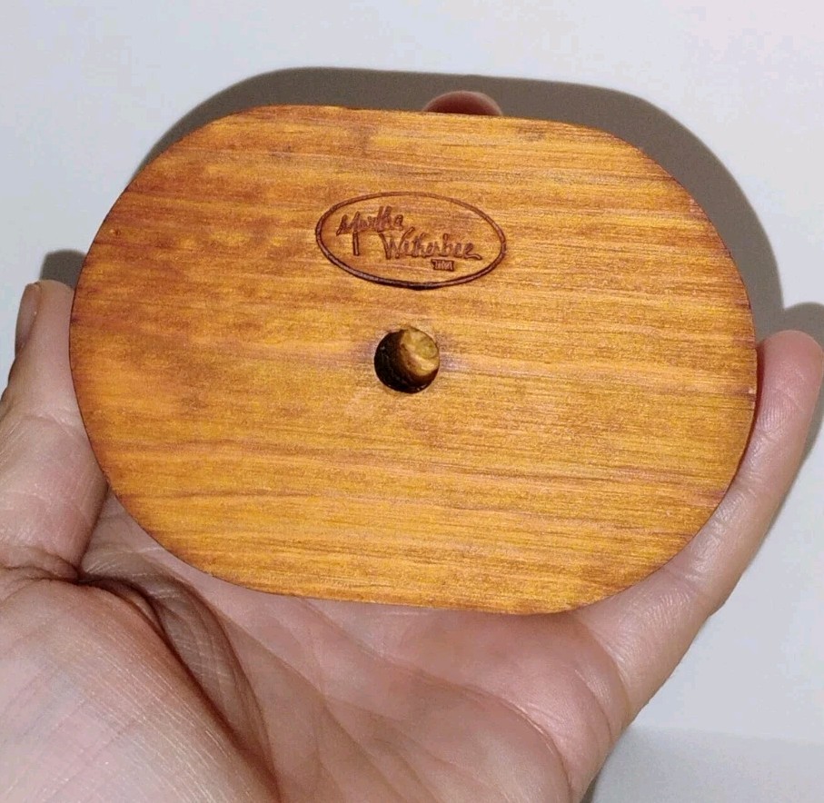 MARTHA WETHERBEE 3.75” Rectangle Oval Shaker Basket Mold Wood Stamped Nice MARTHA WETHERBEE 3.75” Rectangle Oval Shaker Basket Mold Wood Stamped Nice