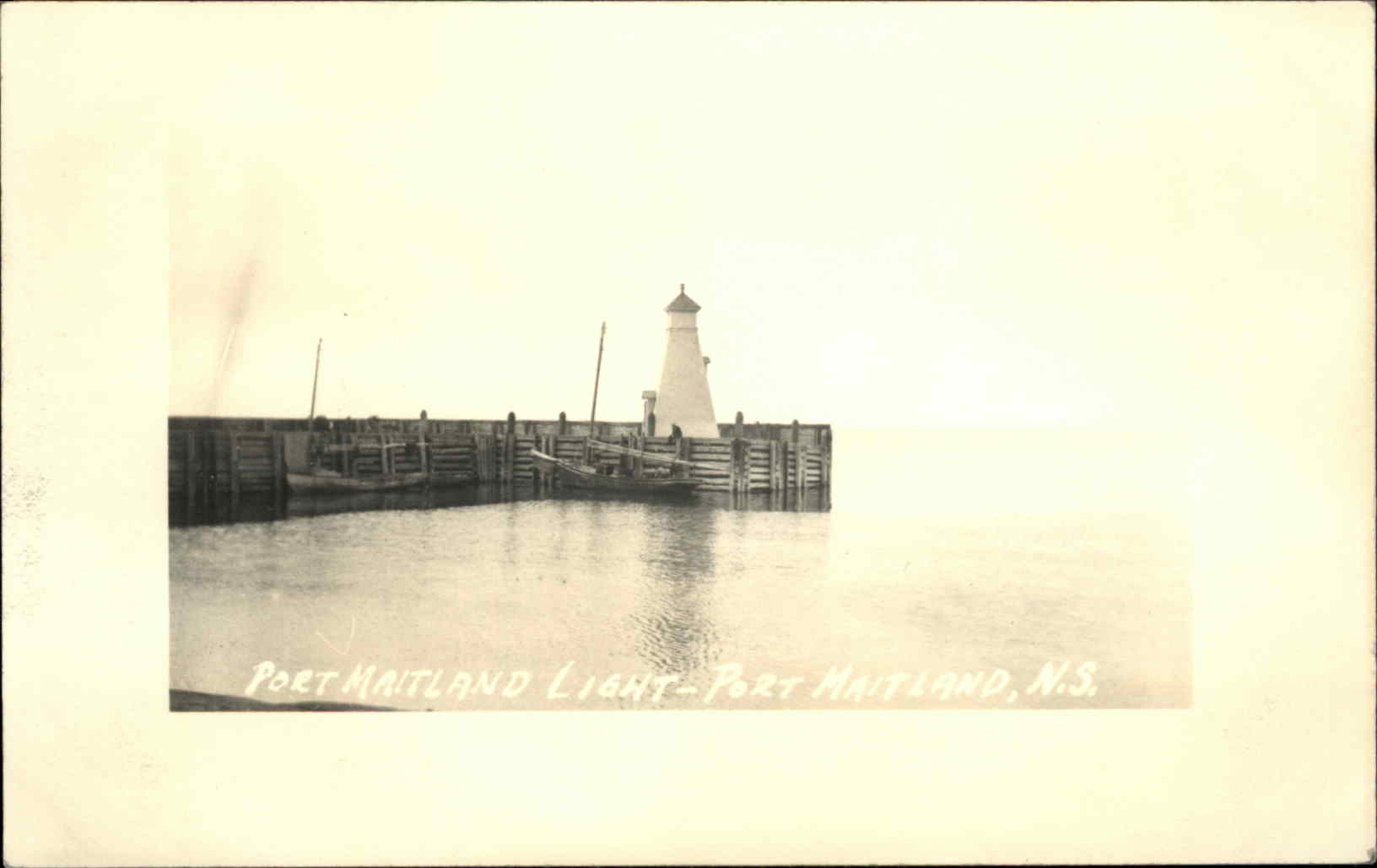 Port Maitland Nova Scotia NS Lighthouse c1950s Real Photo Postcard Port Maitland Nova Scotia NS Lighthouse c1950s Real Photo Postcard