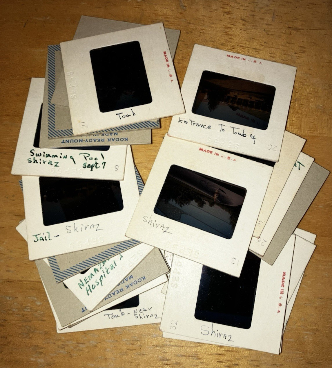 1959 SHIRAZ Iran Vintage Original Photo 35mm LOT of 21 Slides PERSIA SHAH ISLAM