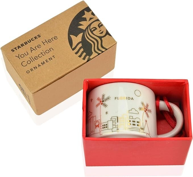 Starbucks Christmas Ornament - You are Here Collection - Florida - Mini 2oz Mug