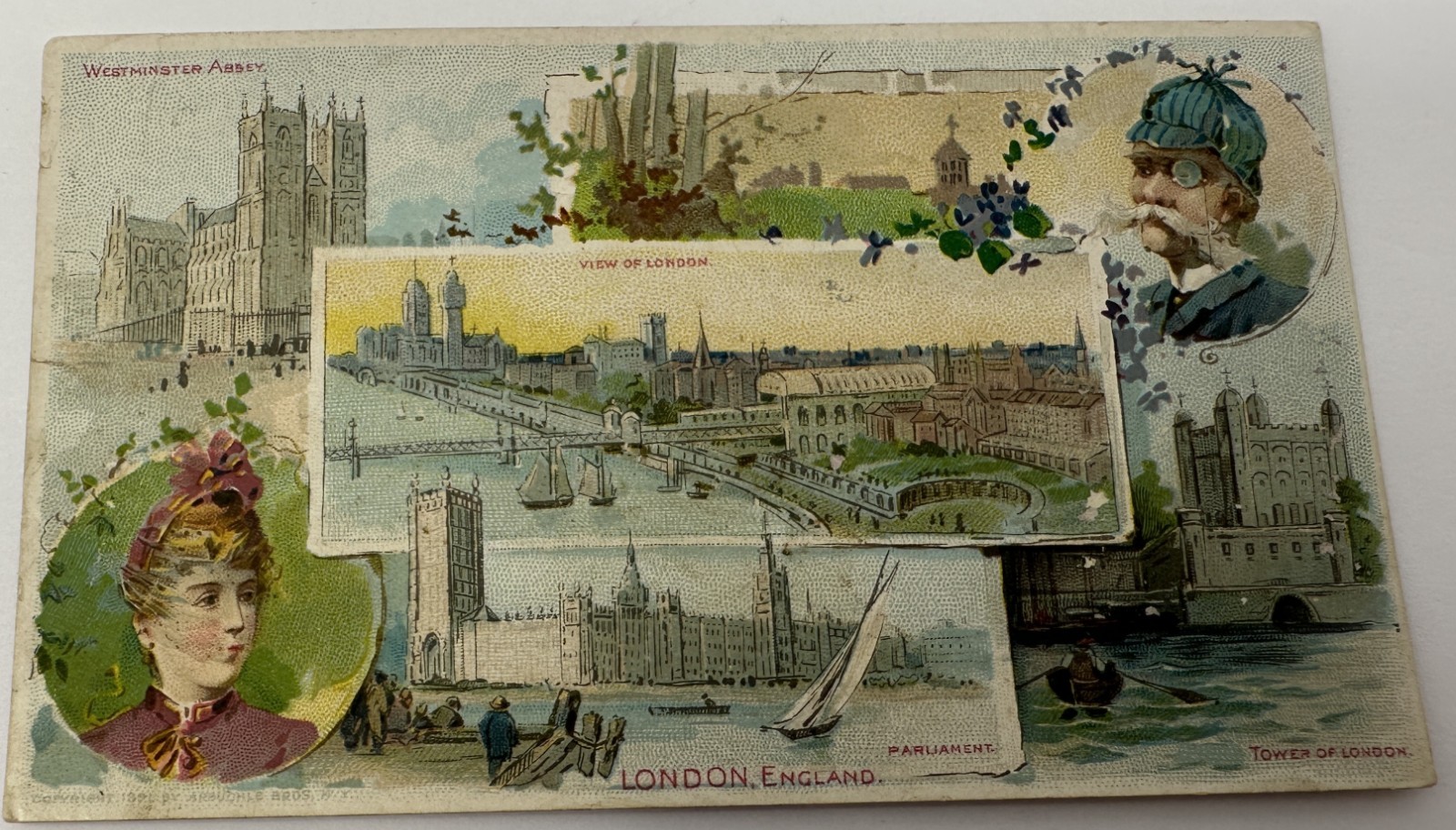 c1891 Victorian Trade Card Views of London England Arbuckle Ariosa Coffee c1891 Victorian Trade Card Views of London England Arbuckle Ariosa Coffee