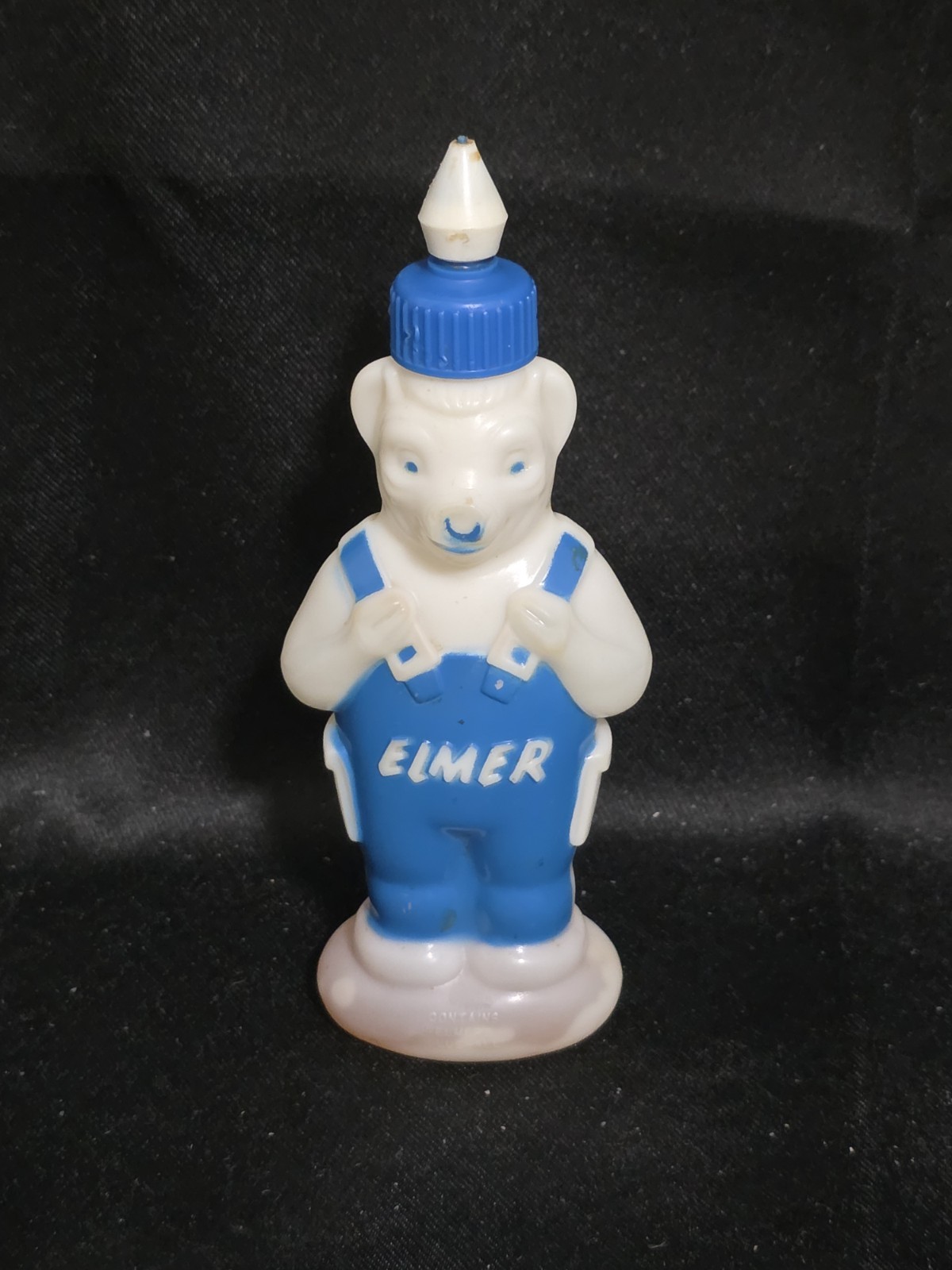 Vintage Elmer's Glue Elmer Cow Farmer Figure Bottle 1950's Empty Display Only