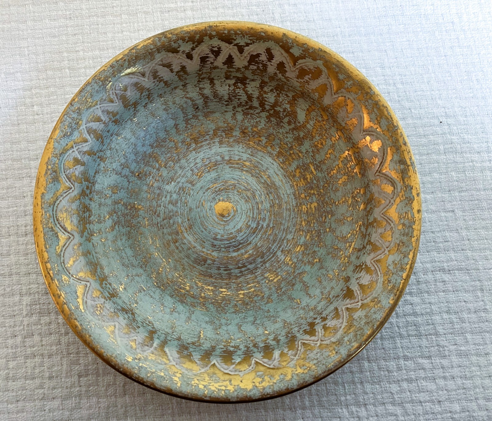 🔴 Stangl Pottery Gold Hand Decordated Mid Century Small Bowl #3229-6 🔴 Stangl Pottery Gold Hand Decordated Mid Century Small Bowl #3229-6