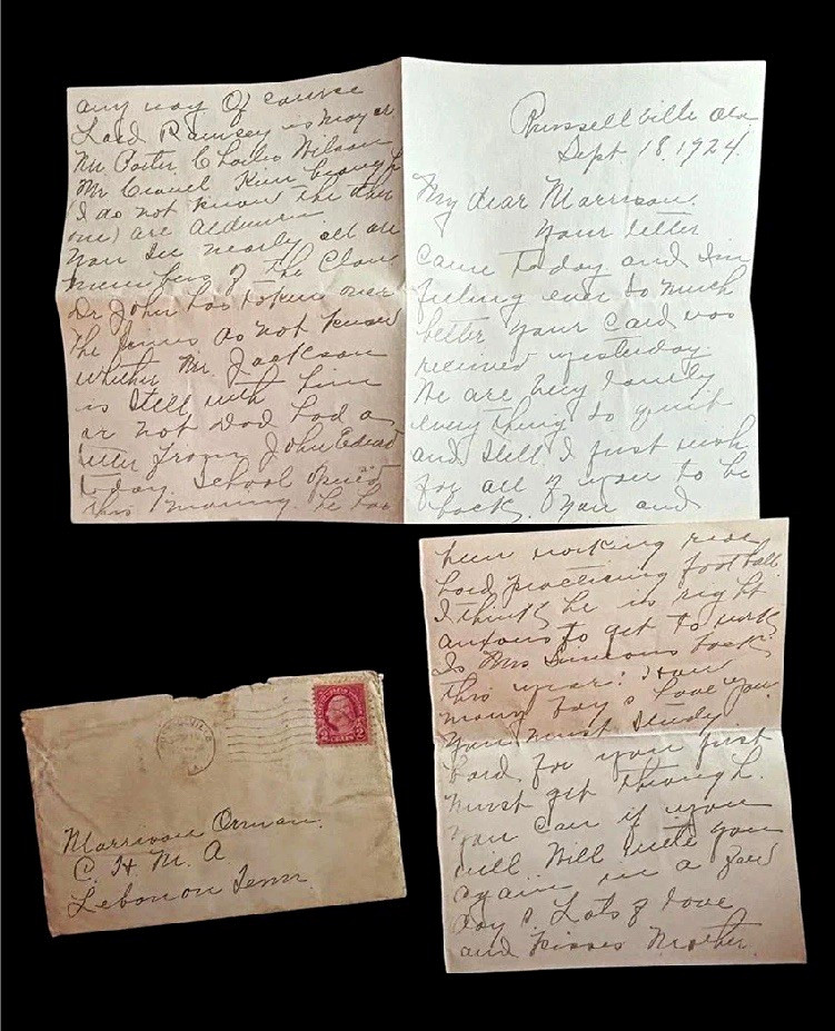 Very rare 1924 Antique Historical Letter Russellville AL Local Invisible Empire