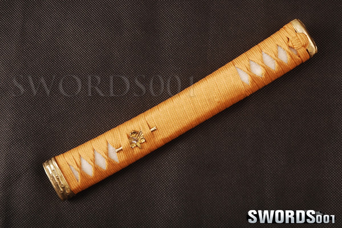 26 Cm Brass Bamboo Style Real Rayskin Tsuka Handle For Japanese Katana Sword 26 Cm Brass Bamboo Style Real Rayskin Tsuka Handle For Japanese Katana Sword