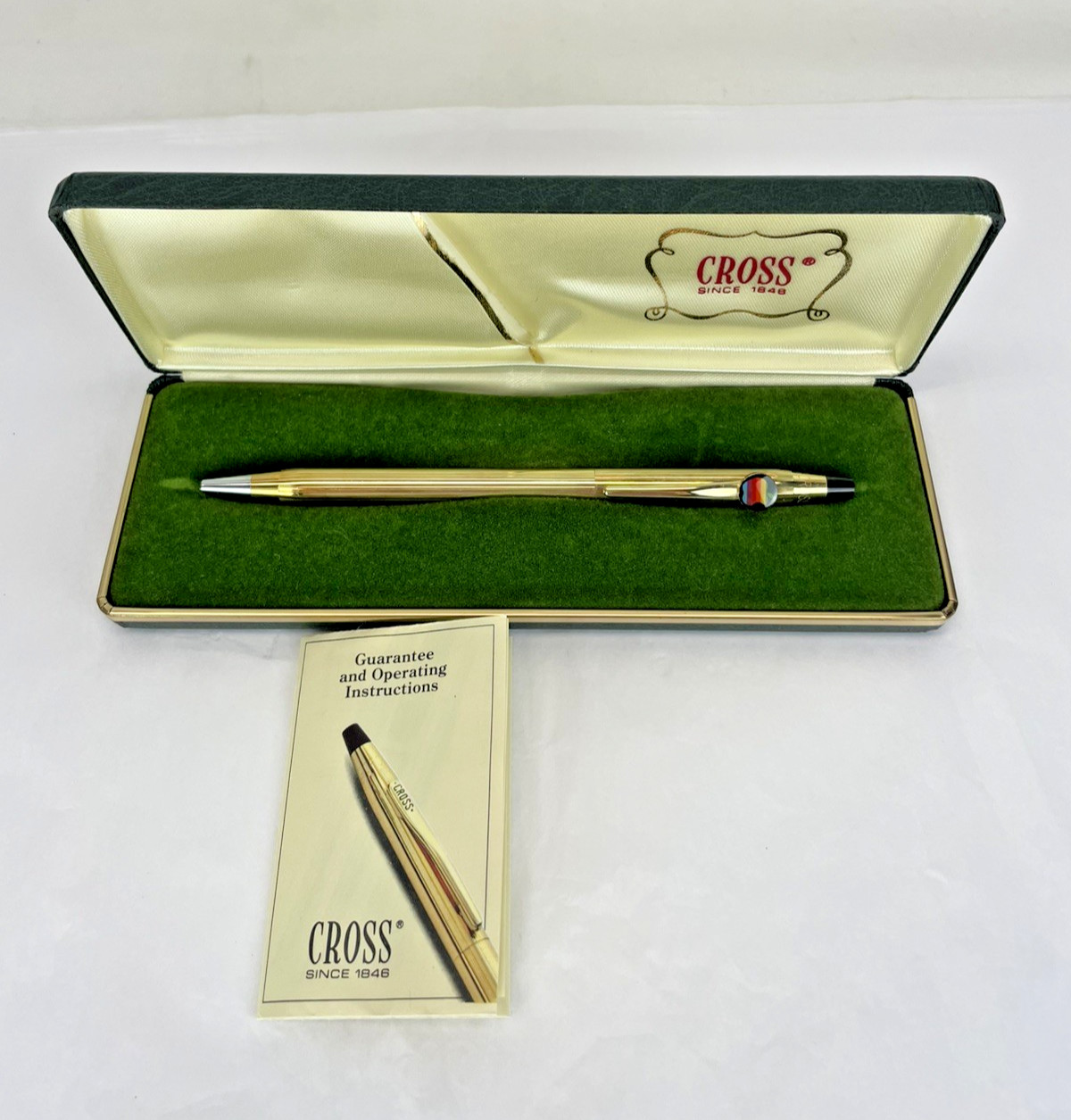 Vintage 1980’s Apple Rainbow Logo 10k Gold Filled Cross Pen Vintage 1980’s Apple Rainbow Logo 10k Gold Filled Cross Pen