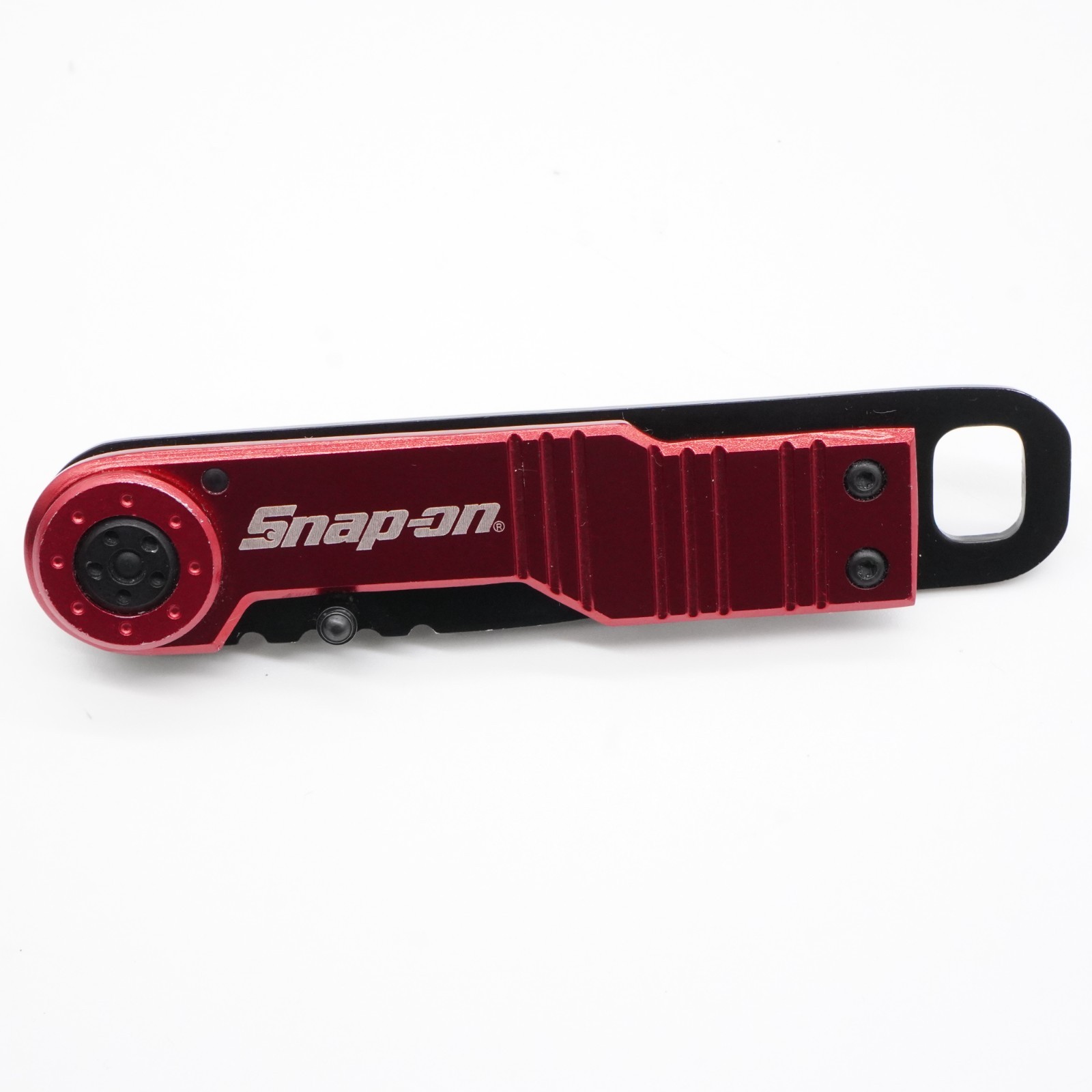 Snap-On 5230 Flat Blade Frame-Lock Red Aluminum Handle Folding Pocket Knife Snap-On 5230 Flat Blade Frame-Lock Red Aluminum Handle Folding Pocket Knife