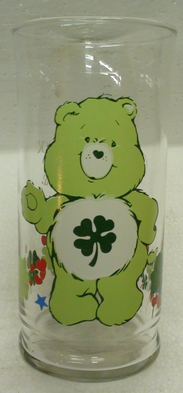 Vintage 1983 Care Bears Good Luck Bear Pizza Hut Collector Series Drinking Glass Vintage 1983 Care Bears Good Luck Bear Pizza Hut Collector Series Drinking Glass