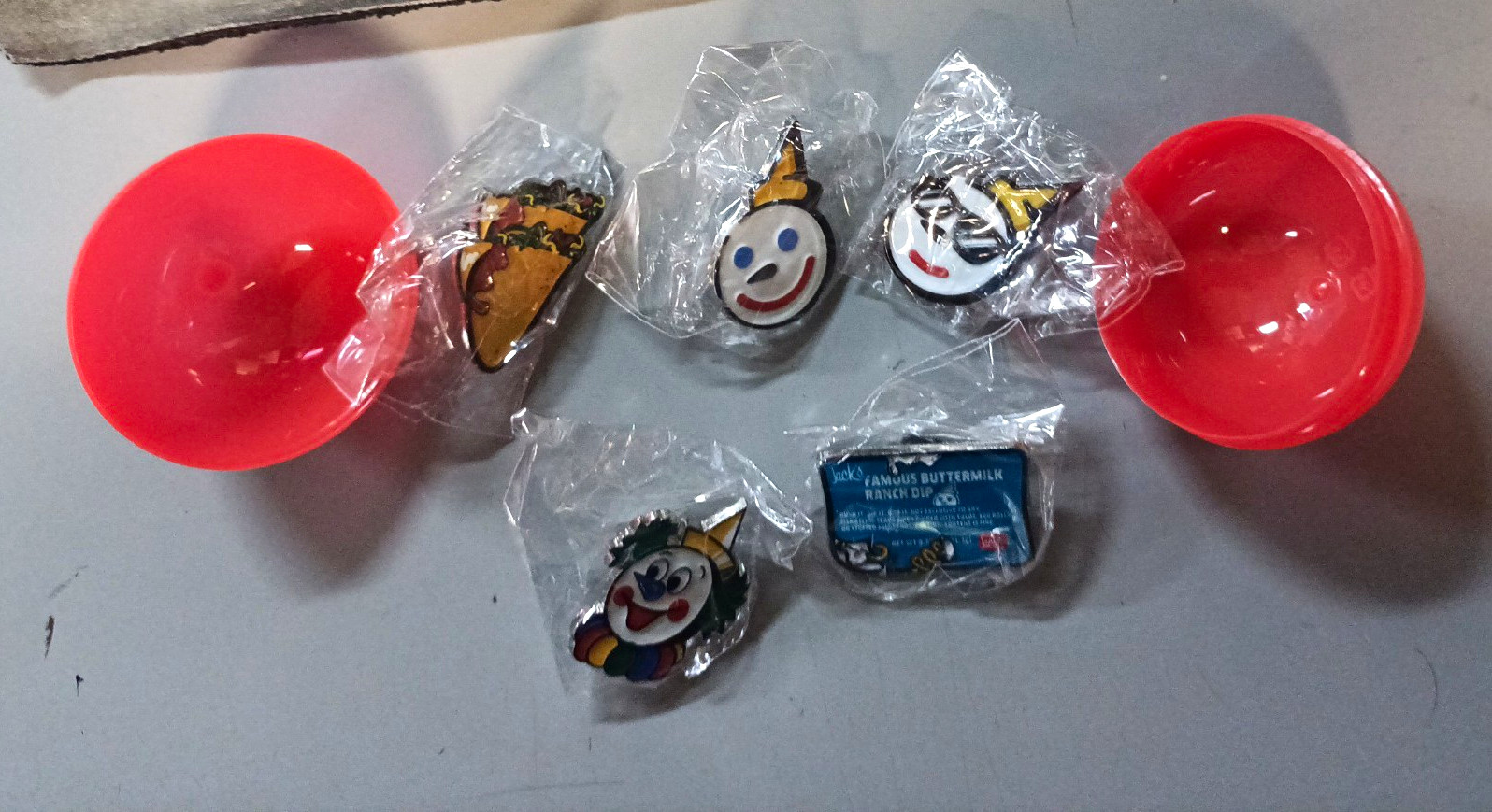 All 5 Jack in the Box 75th Anniversary Collectible Pins