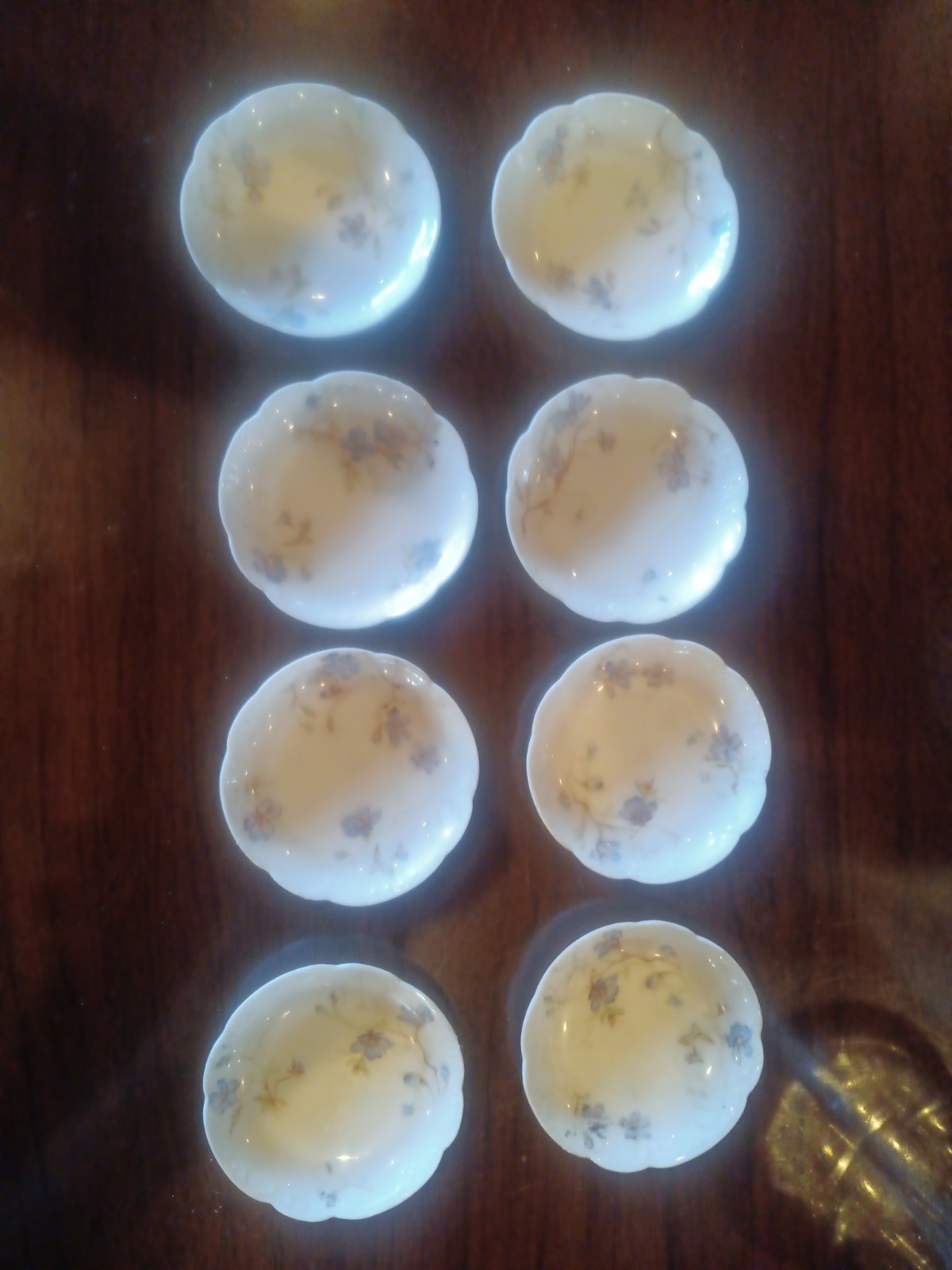 Antique Theodore Haviland Limoges Butter Pats Set of 8 Floral France China