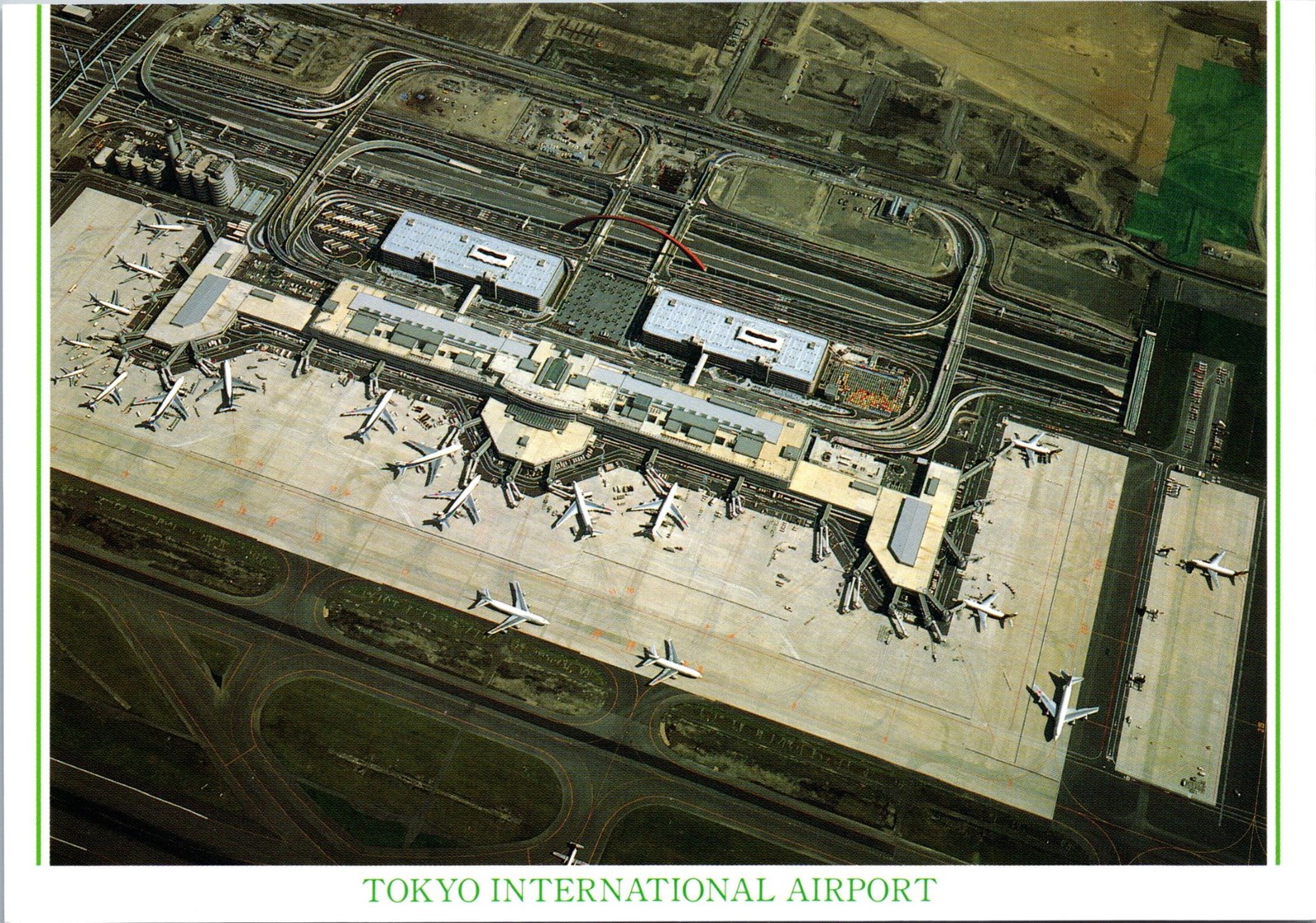 NBC Tokyo International Airport Postcard (Haneda) Aerial Photo Printed in Japan