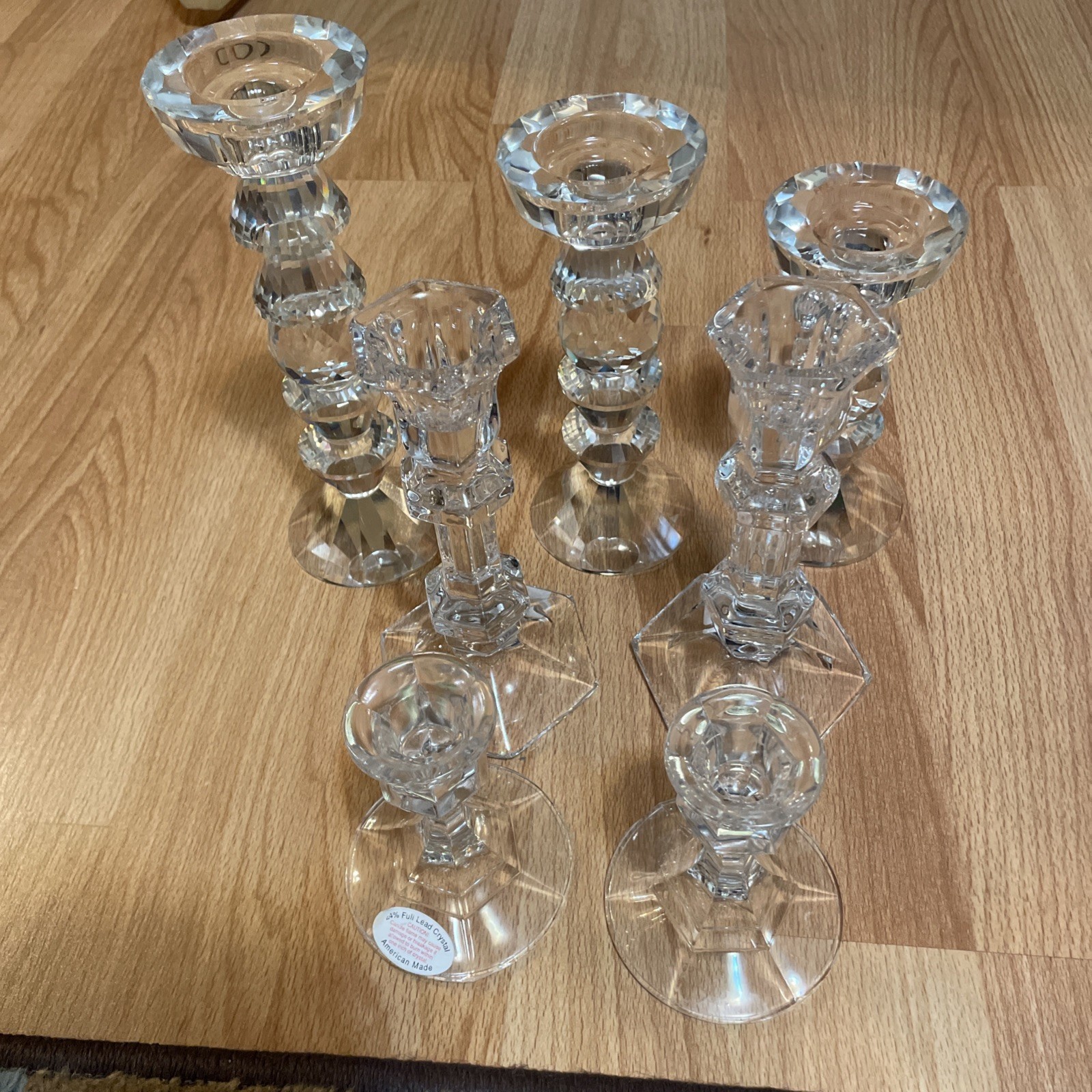 7 New Crystal Candle Holders
