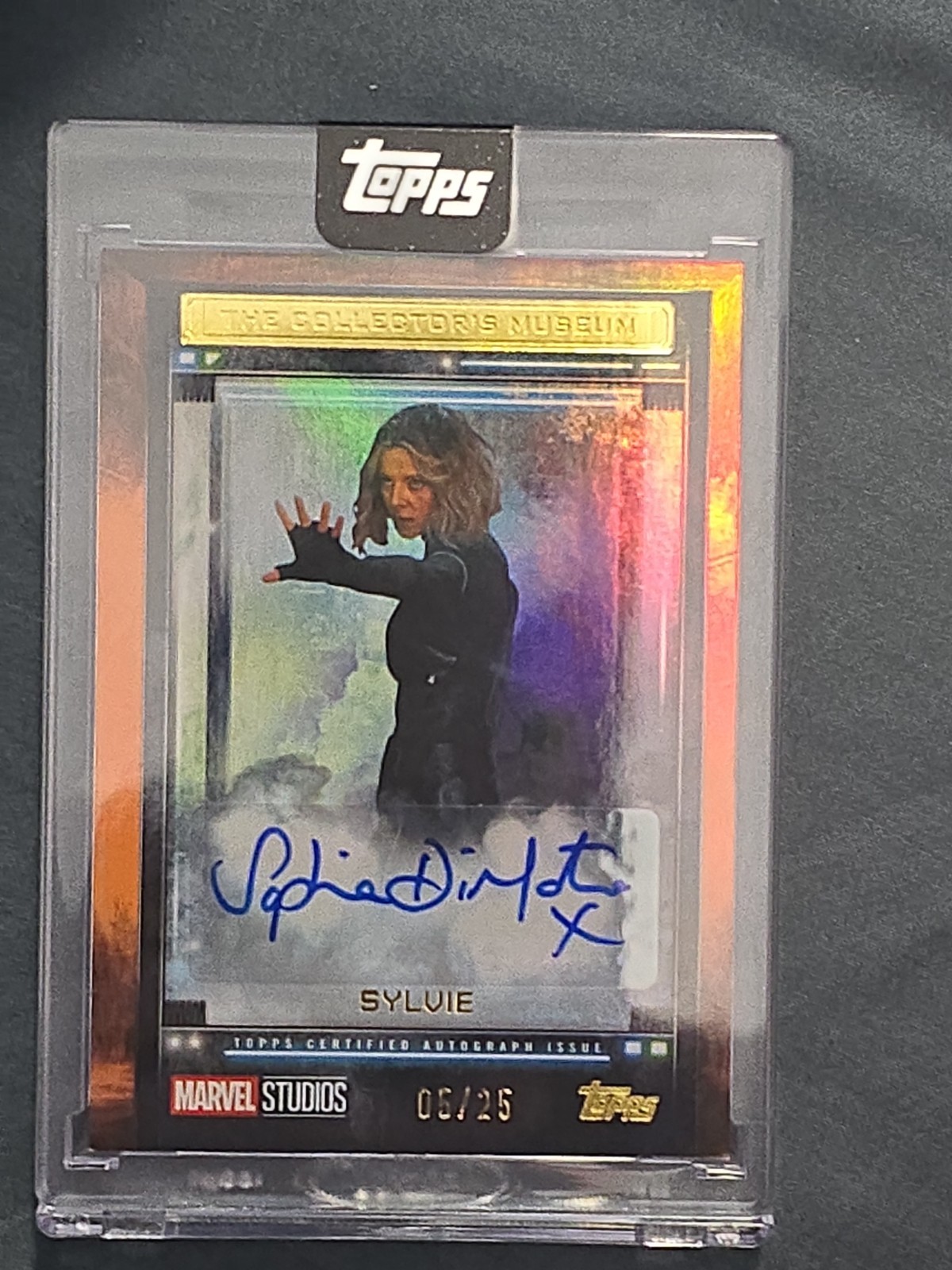 2025 Topps Marvel The Collector Sylvie Sophia Di Martino Orange Auto /25 2025 Topps Marvel The Collector Sylvie Sophia Di Martino Orange Auto /25