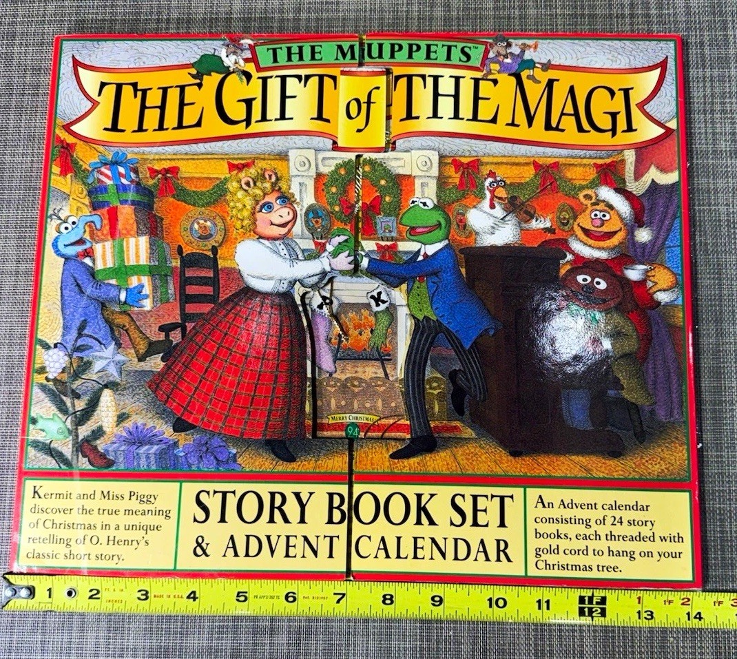 Unopened Vintage Advent Calendar | The Muppets Gift of the Magi 24 pc Set 1996 Unopened Vintage Advent Calendar | The Muppets Gift of the Magi 24 pc Set 1996