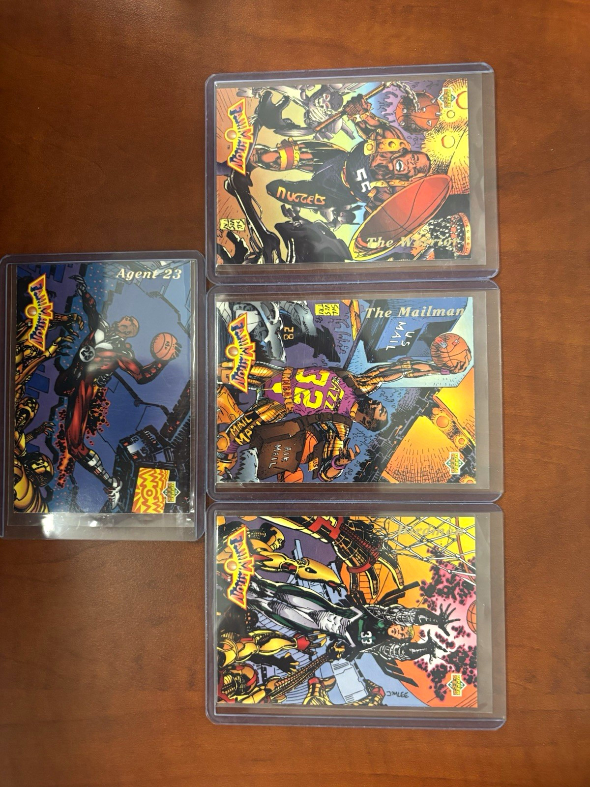 Upper Deck Fanimation 1993 NBA 4-Cards-Agent 23/The Mailman/Birdman/ The Warrior