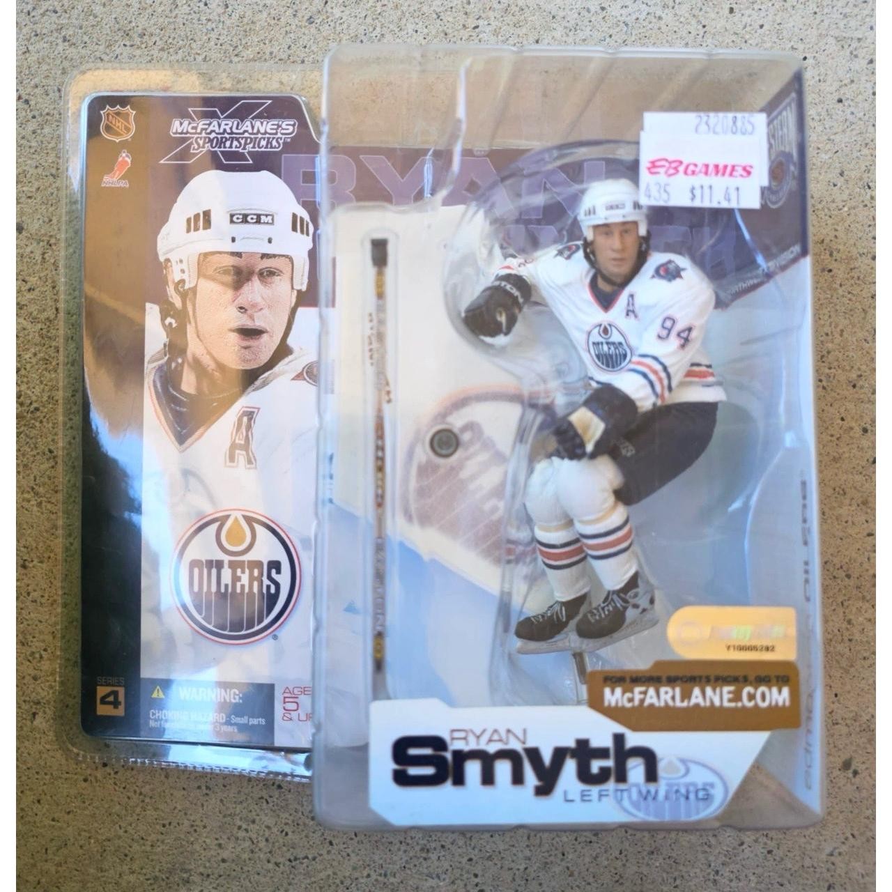 McFarlane\'s SportsPicks NHL Ryan Smyth Series 4 White Jersey New Figure in box McFarlane\'s SportsPicks NHL Ryan Smyth Series 4 White Jersey New Figure in box