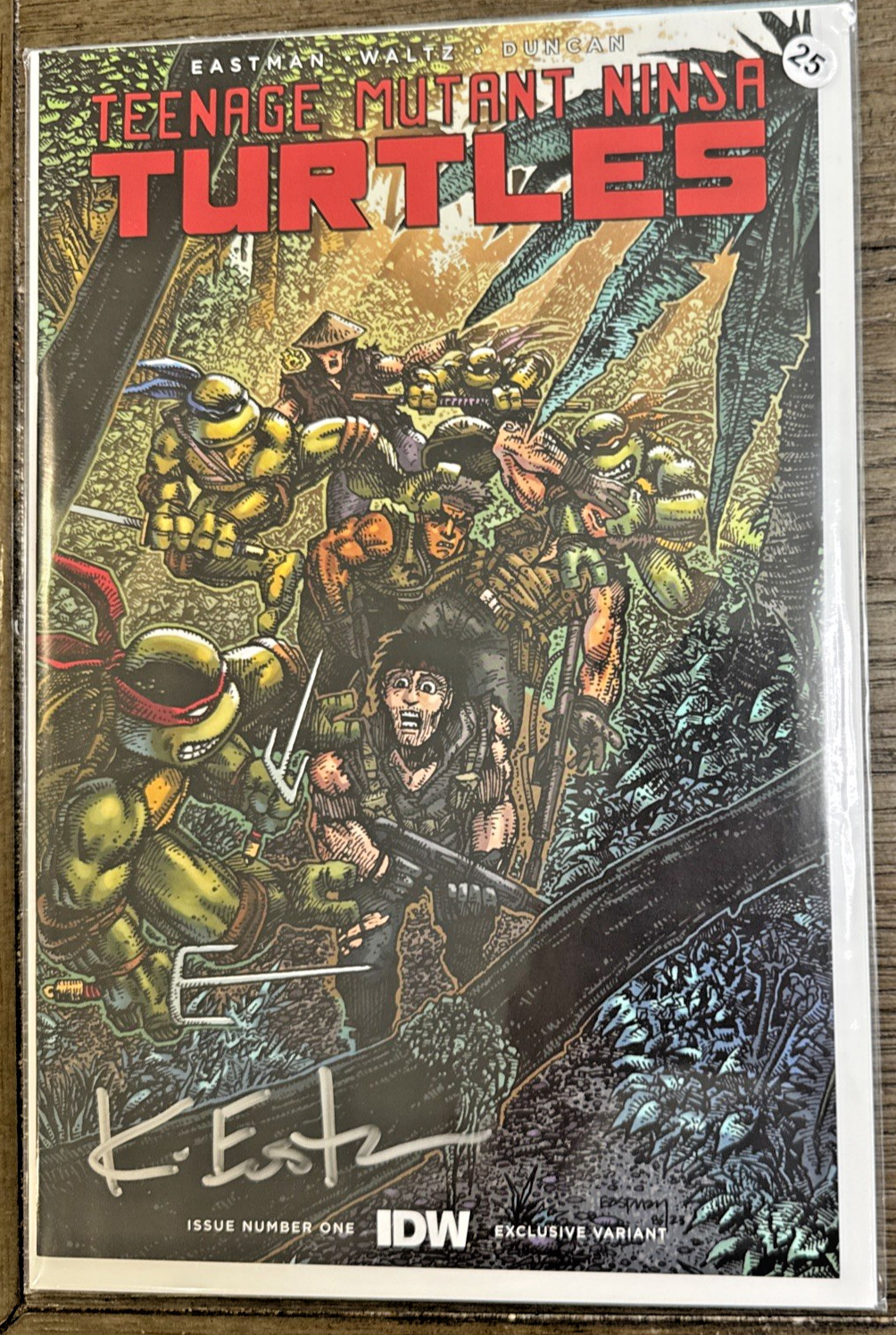TMNT #1 NYCC SIGNED BY KEVIN EASTMAN MARTIAL ARTS REMASTERED VARIANT W COA