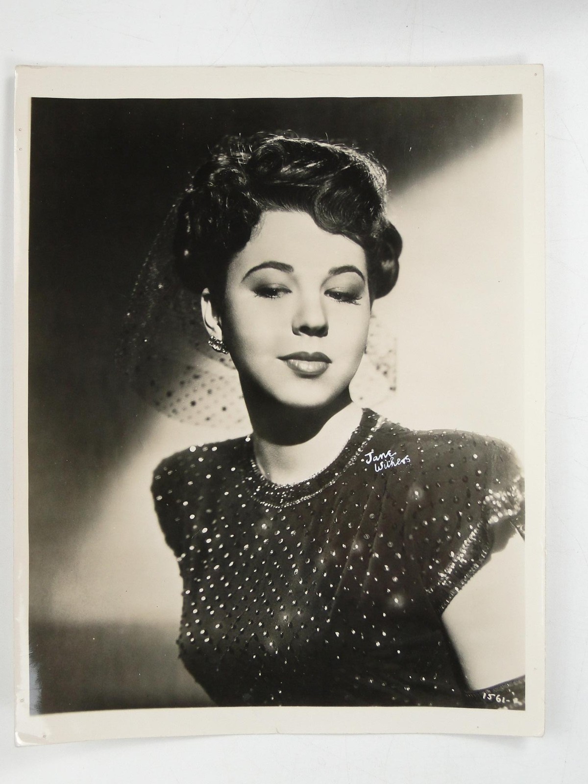 Jane Withers Actress Hollywood Glamour Portrait Sequin Dress c1940s VTG Photo