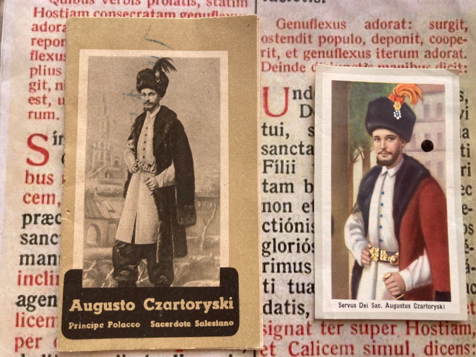 RARE LOT RELICS Blessed Salesian Prince August Czartoryski : with life Booklet 