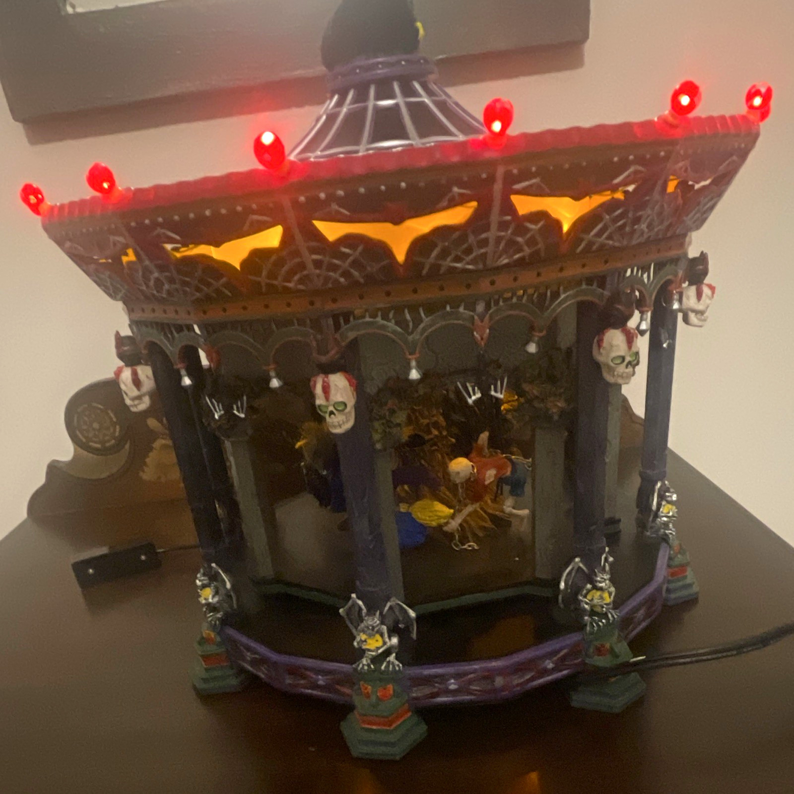 Department 56 ghostly carousel Snow village Halloween collection retired 2005