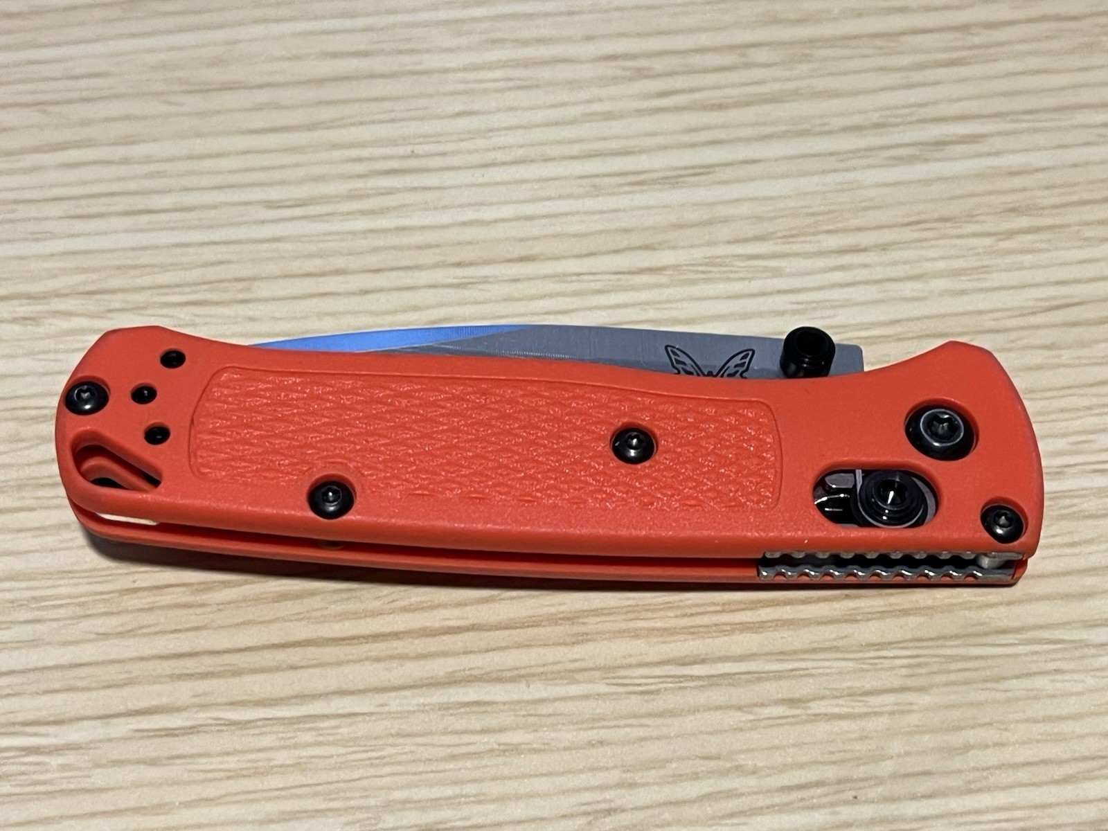 Benchmade Mini Bugout 533 Folding Knife – Orange Grivory, Black Hardware, S30V