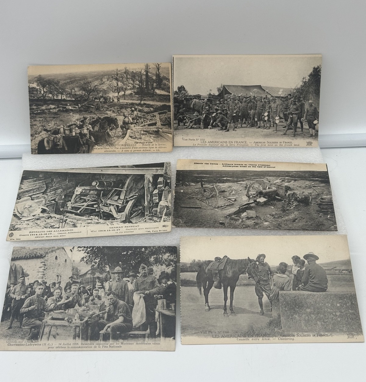 Antique Postcards WWI American Soldiers In France Lot Of 6 Unposted 1918 Antique Postcards WWI American Soldiers In France Lot Of 6 Unposted 1918