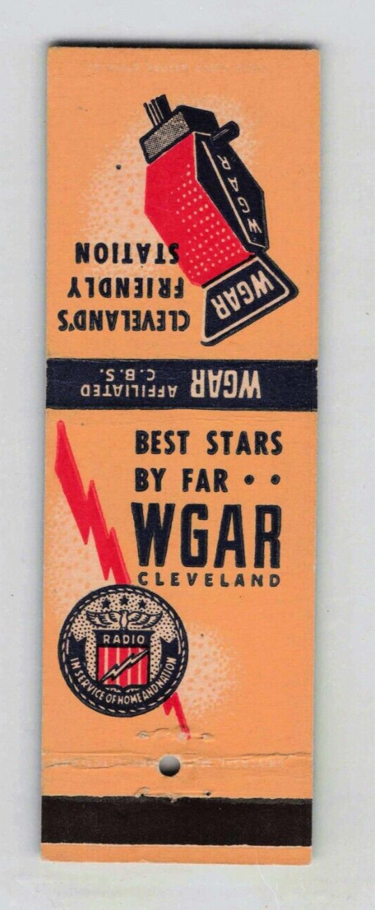 Vintage Cleveland's Friendly Station WGAR Best By Far Matchbook
