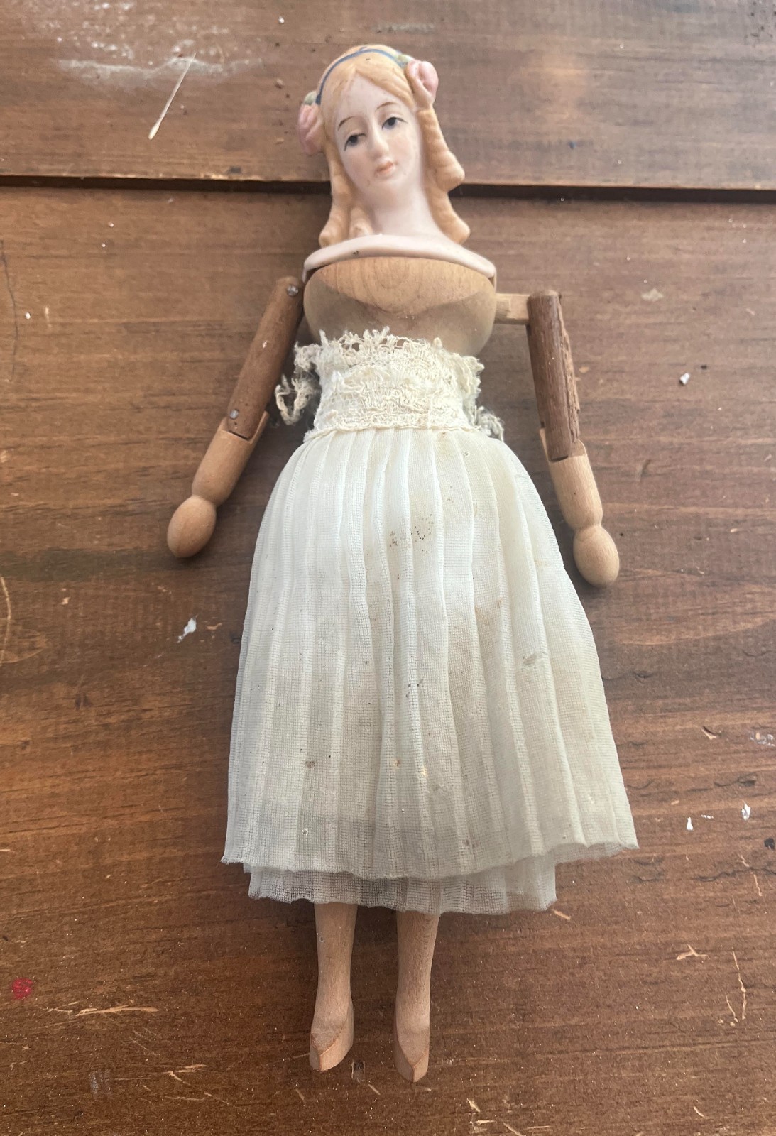 Level 10 Activity Haunted Doll Part Ceramic Handmade Wooden Body Very Strange