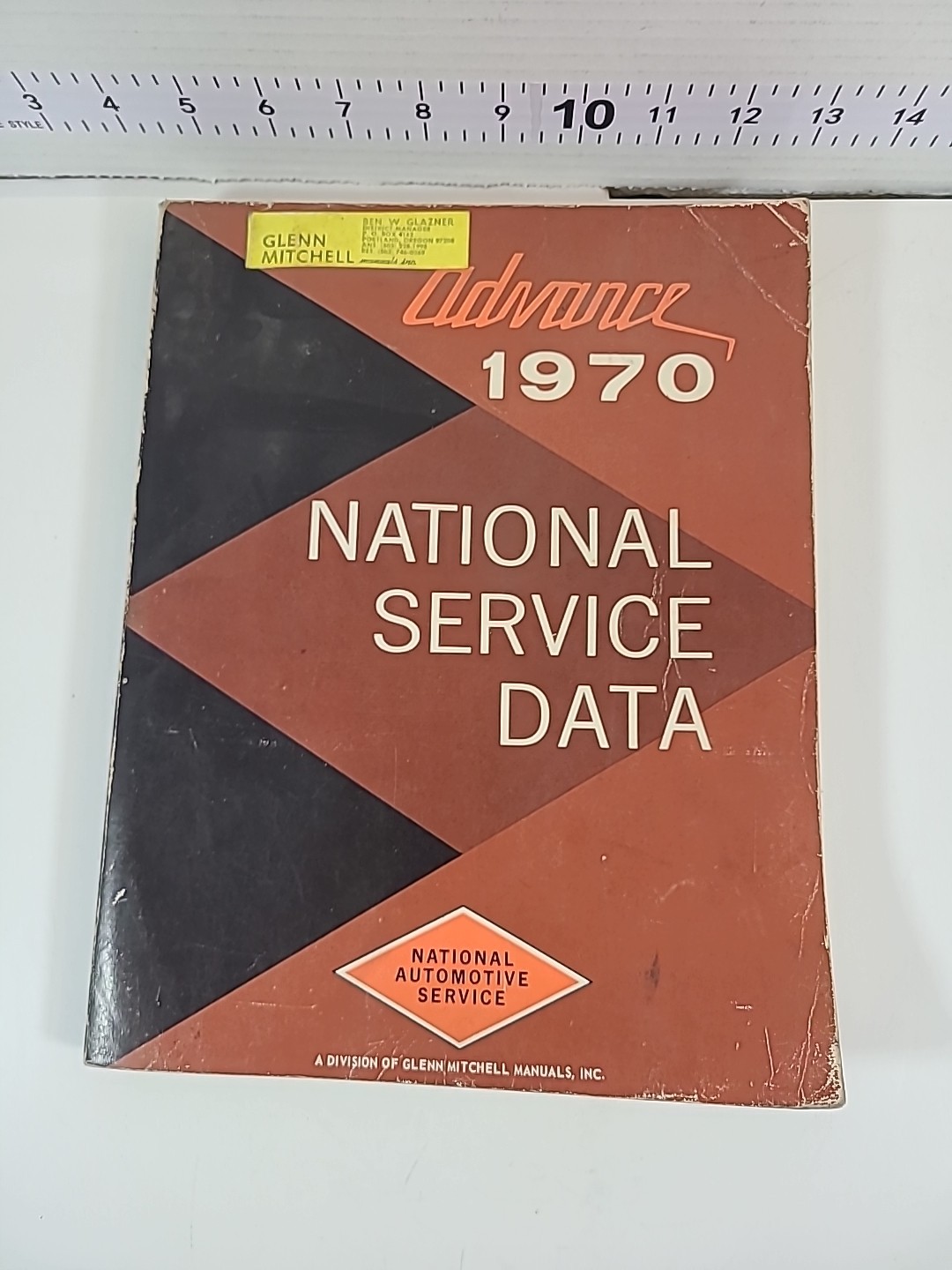 Vintage 1970 Advance National Service Data Natioinal Automotive Service