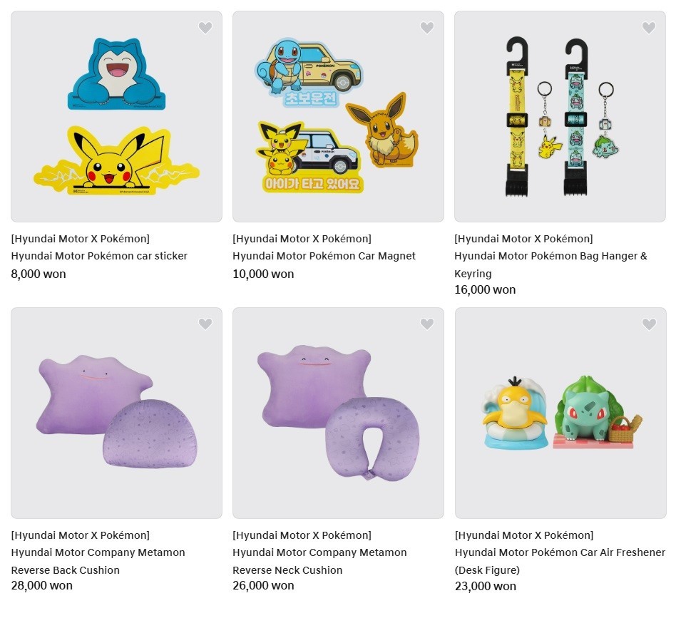 [Presale] HYUNDAI MOTOR X POKEMON OFFICIAL MERCH. [Not Including Shipping Fee]