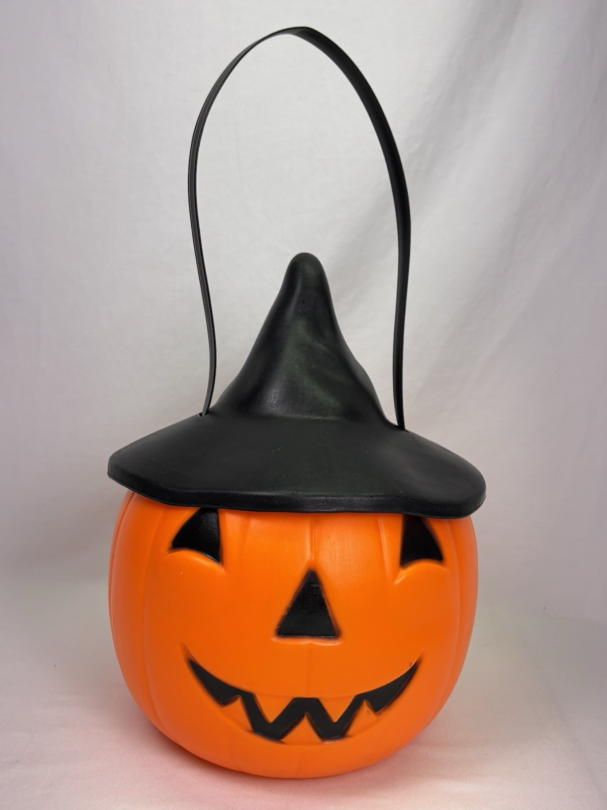 Vintage Empire Blow Mold Pumpkin Bucket Witch Hat No Light Halloween JackoLatern Vintage Empire Blow Mold Pumpkin Bucket Witch Hat No Light Halloween JackoLatern