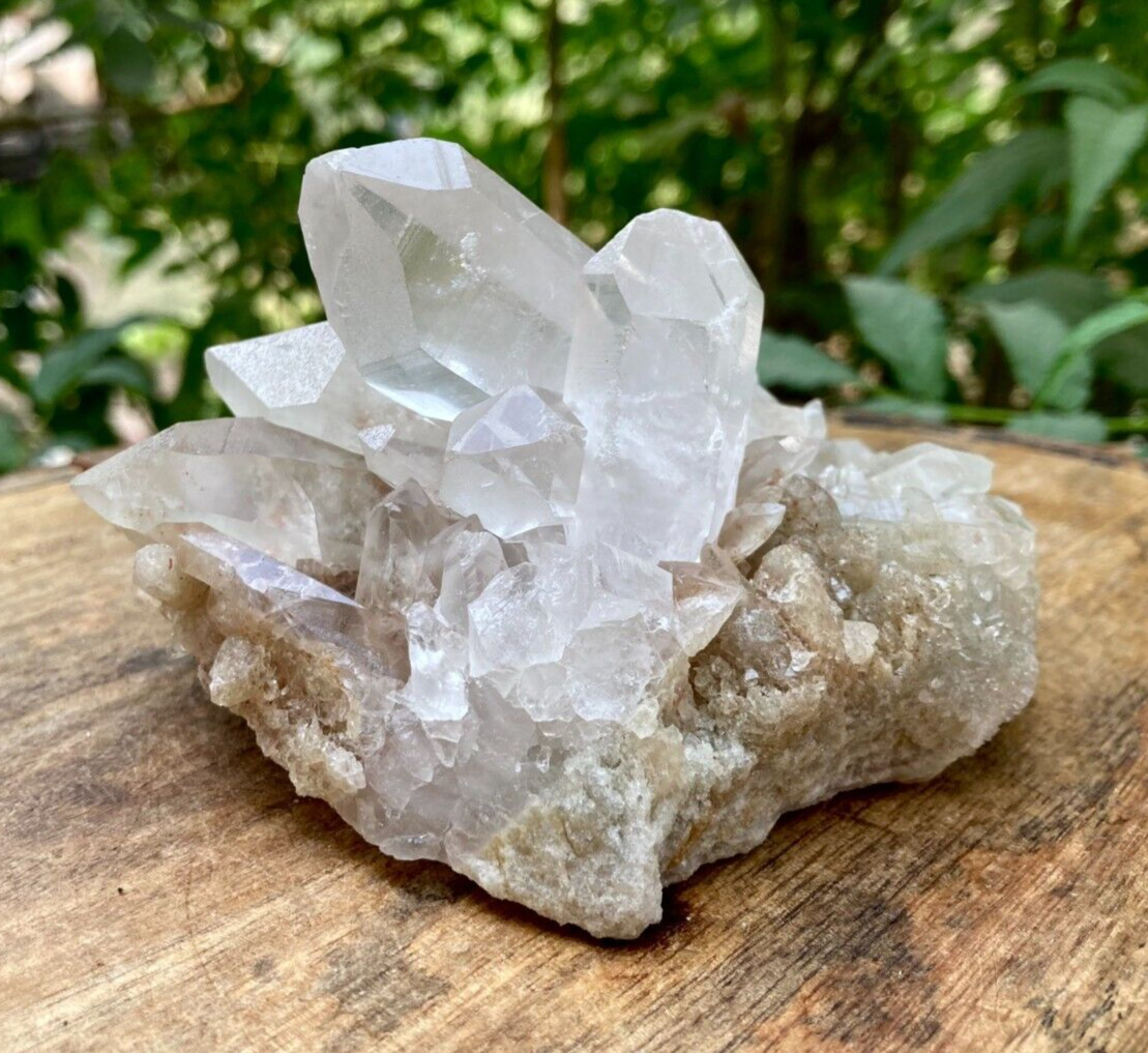Clear Himalayan White Samadhi Quartz Crystal 433g Rough Minerals Healing Stone