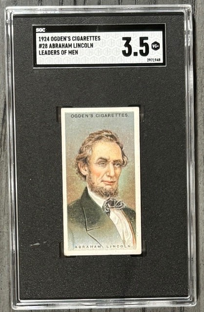 1924 Ogden\'s Leaders Of Men -- Abraham Lincoln #28 -- SGC 3.5 -- President