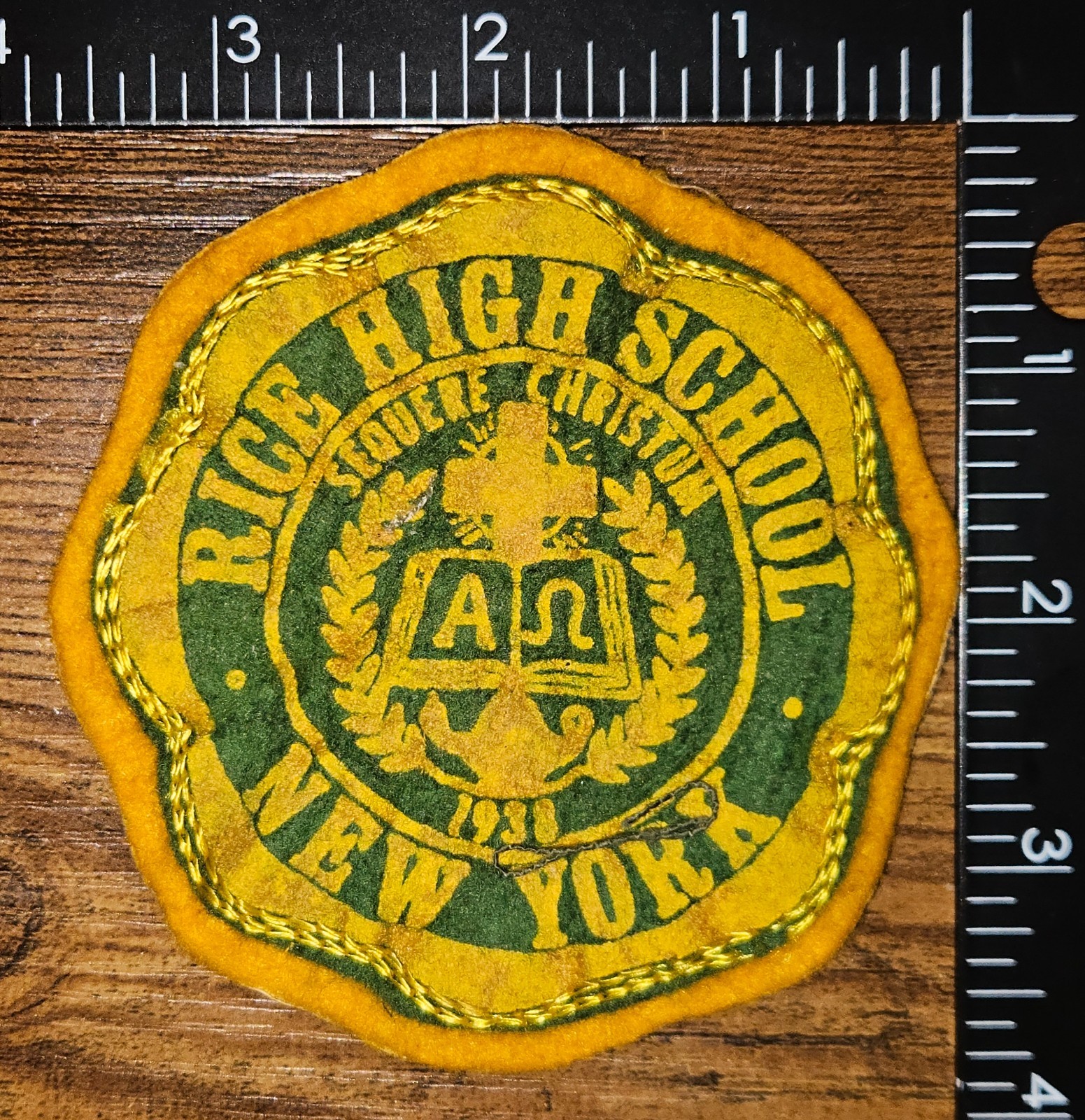 Rice High School New York Vintage School Patch