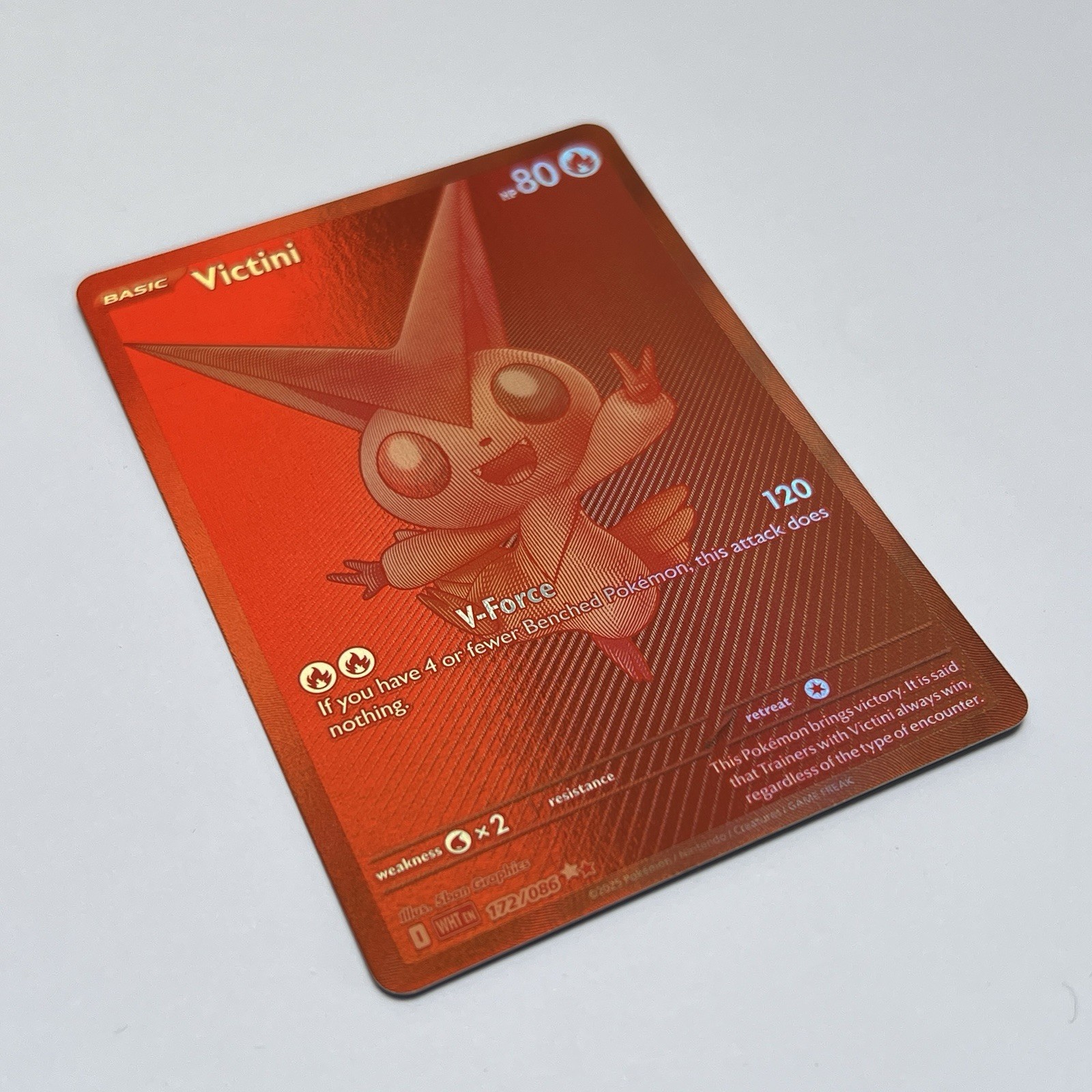 Victini Holo Black White Rare SV: White Flare 172/086 NM Pack Fresh