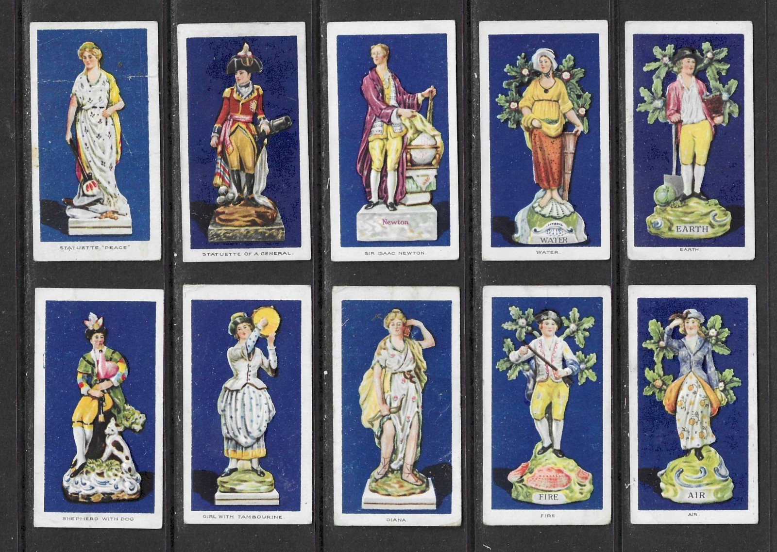 Carreras 1926 OLD STAFFORDSHIRE FIGURES set cigarette cards (OS2) Carreras 1926 OLD STAFFORDSHIRE FIGURES set cigarette cards (OS2)