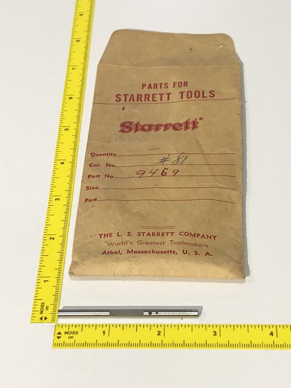 VTG Starrett #81 Part no. 9469 Indicator Dial Part NOS Machisist Part NEW