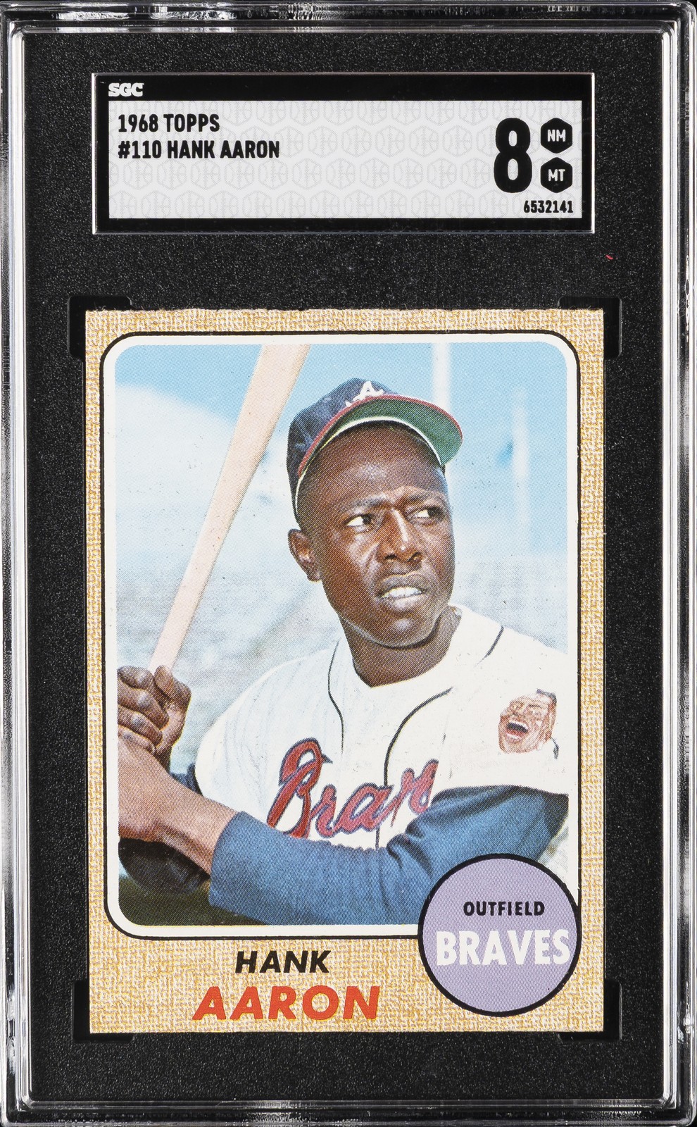 1968 TOPPS #110 HANK AARON SGC 8