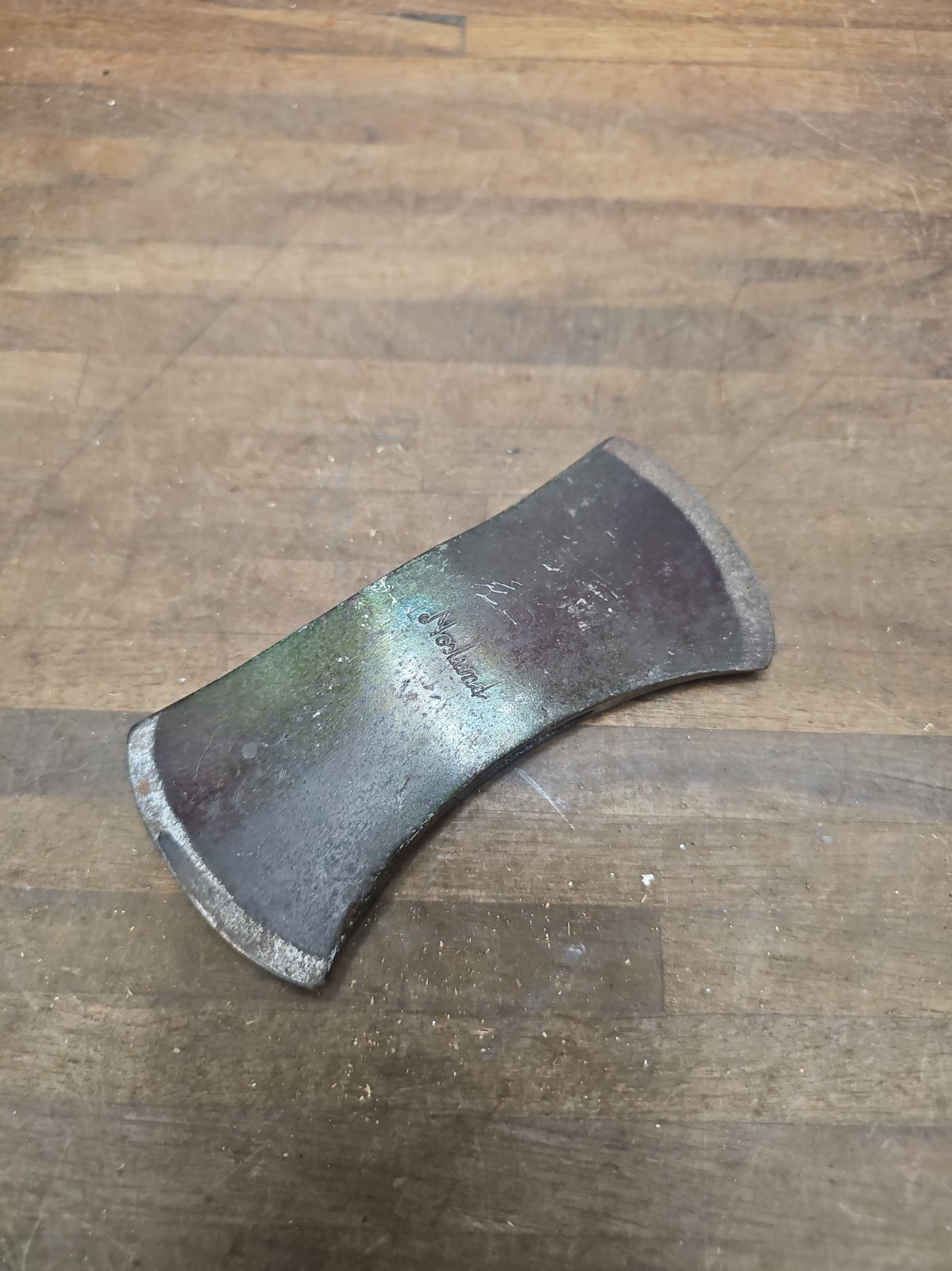 D65- vintage Norlund Saddle Cruiser Axe Head 1 lb 5  oz Small Double Bit