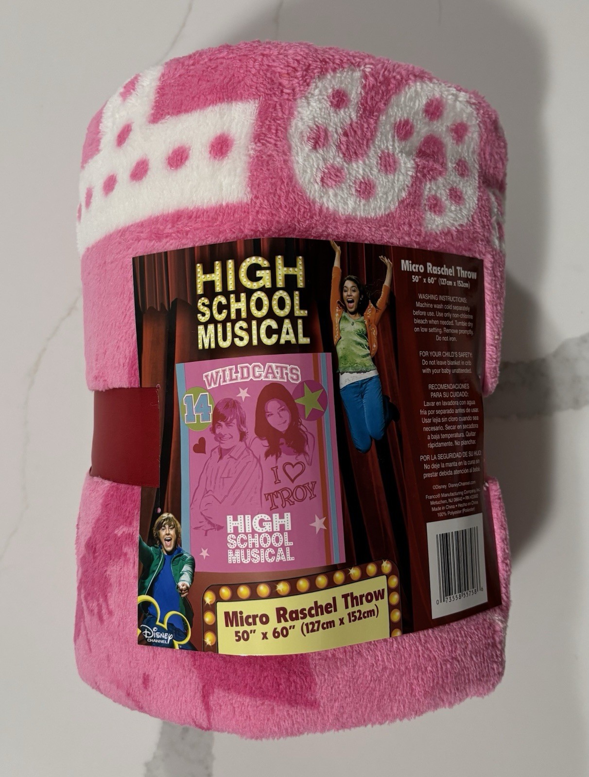 2006 Vintage High School Musical Throw Blanket 50 x 60 Unopened