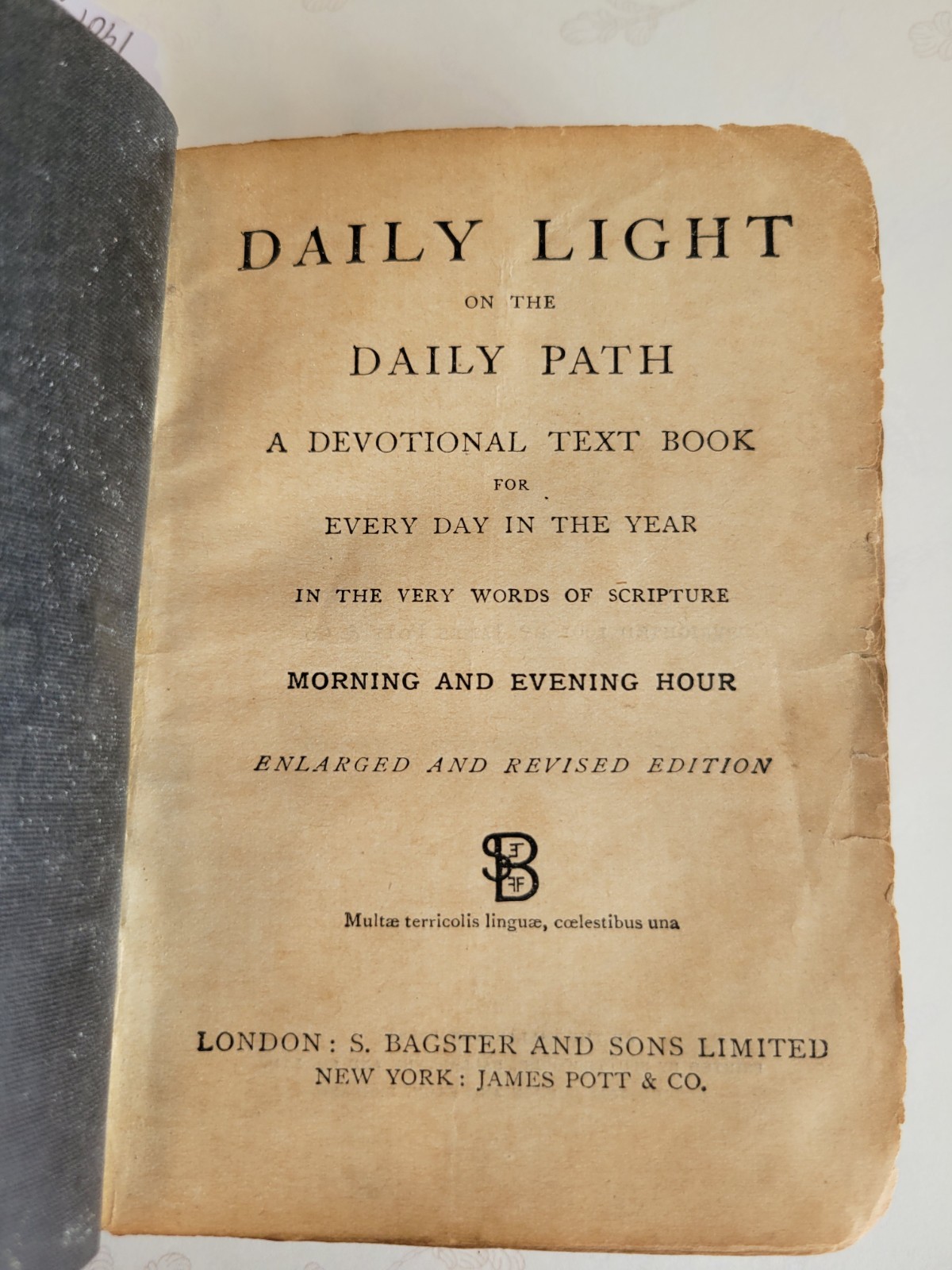 Vintage 1901 Daily Light on the Daily Path Devotional Book Bagster & Sons James