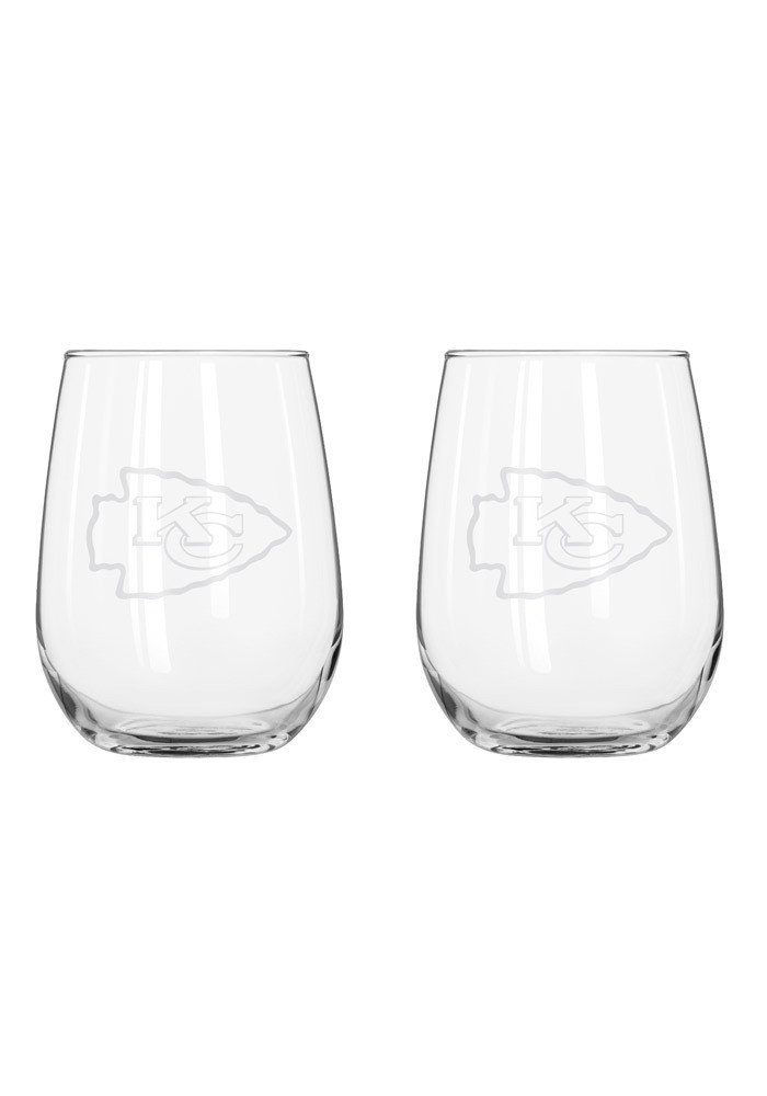 4 Kansas City Chiefs NFL Etched Logo Stemless Glasses ( Super Bowl 58 ) 4 Kansas City Chiefs NFL Etched Logo Stemless Glasses ( Super Bowl 58 )