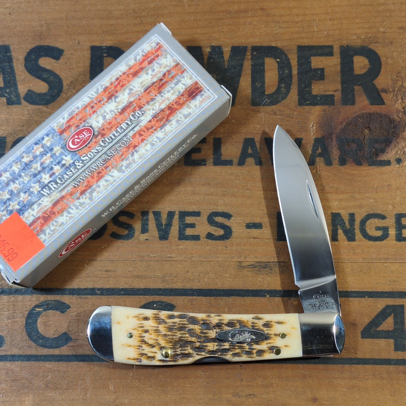 CASE XX USA TB612010L SS Tony Bose Amber Bone Tribal Lock, 2017