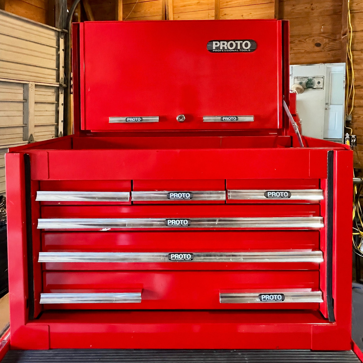 Vintage PROTO Professional 2-Piece Rolling Tool Chest Cabinet Mid-1990s