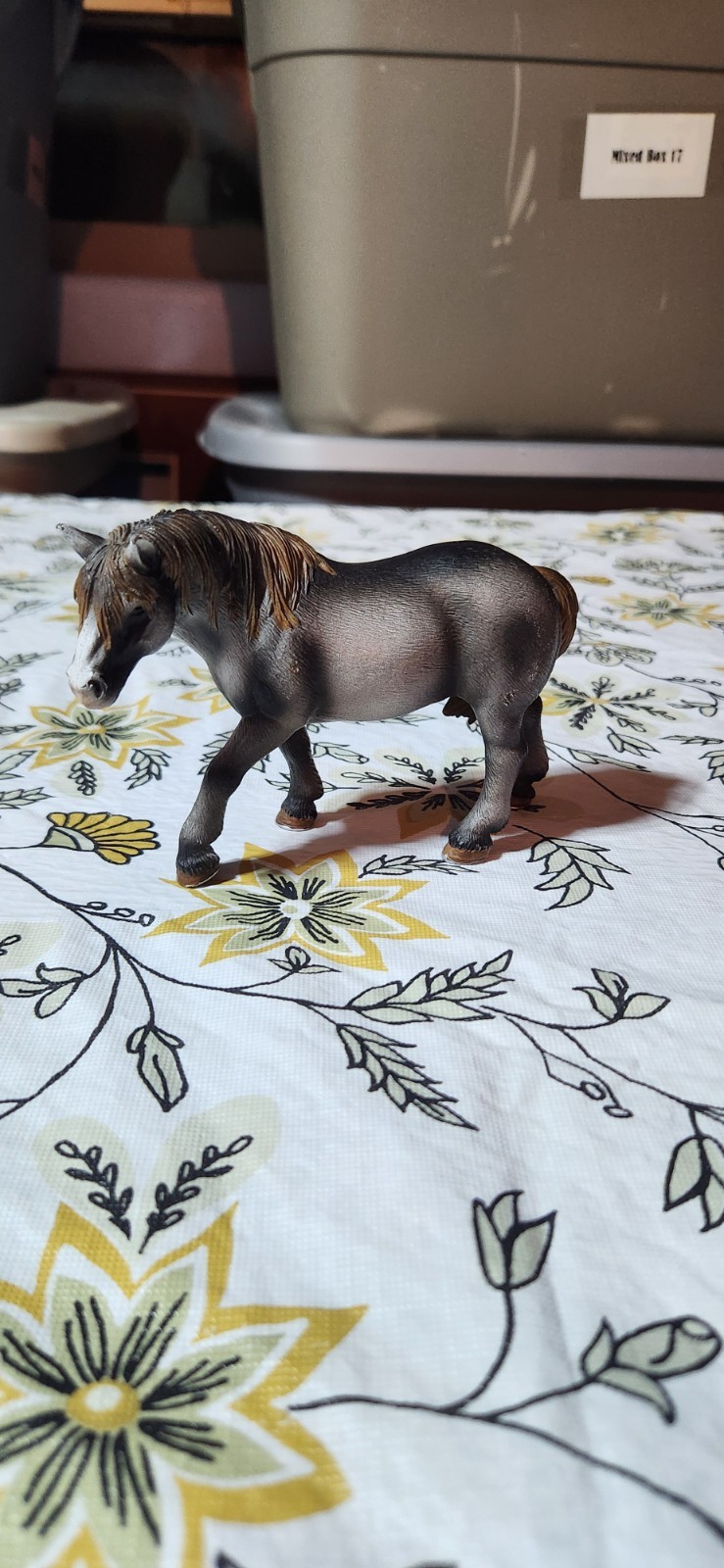 Schleich Percheron Mare Dark Grey Walking Horse #13626 2007 Retired Figurine